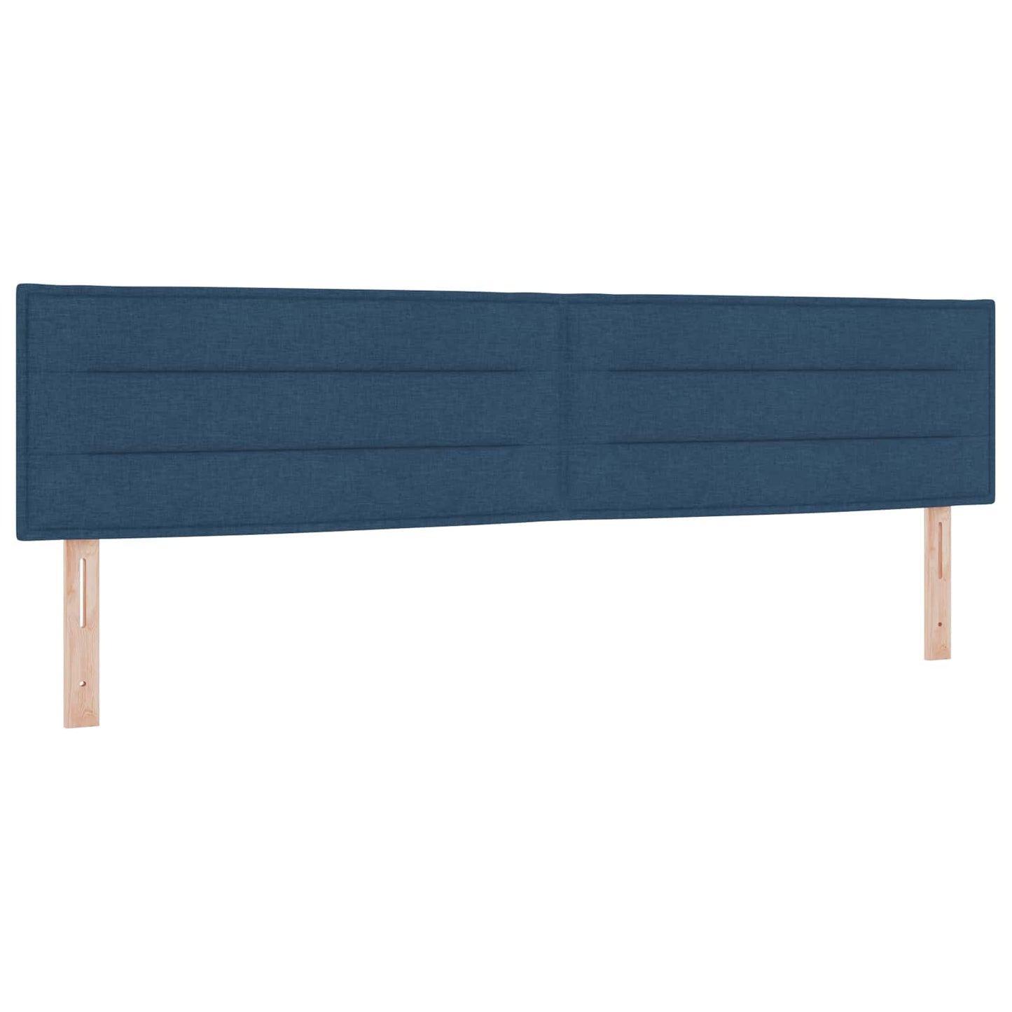 vidaXL Κρεβάτι box spring με στρώμα Μπλε 200 x 200 cm Ύφασμα
