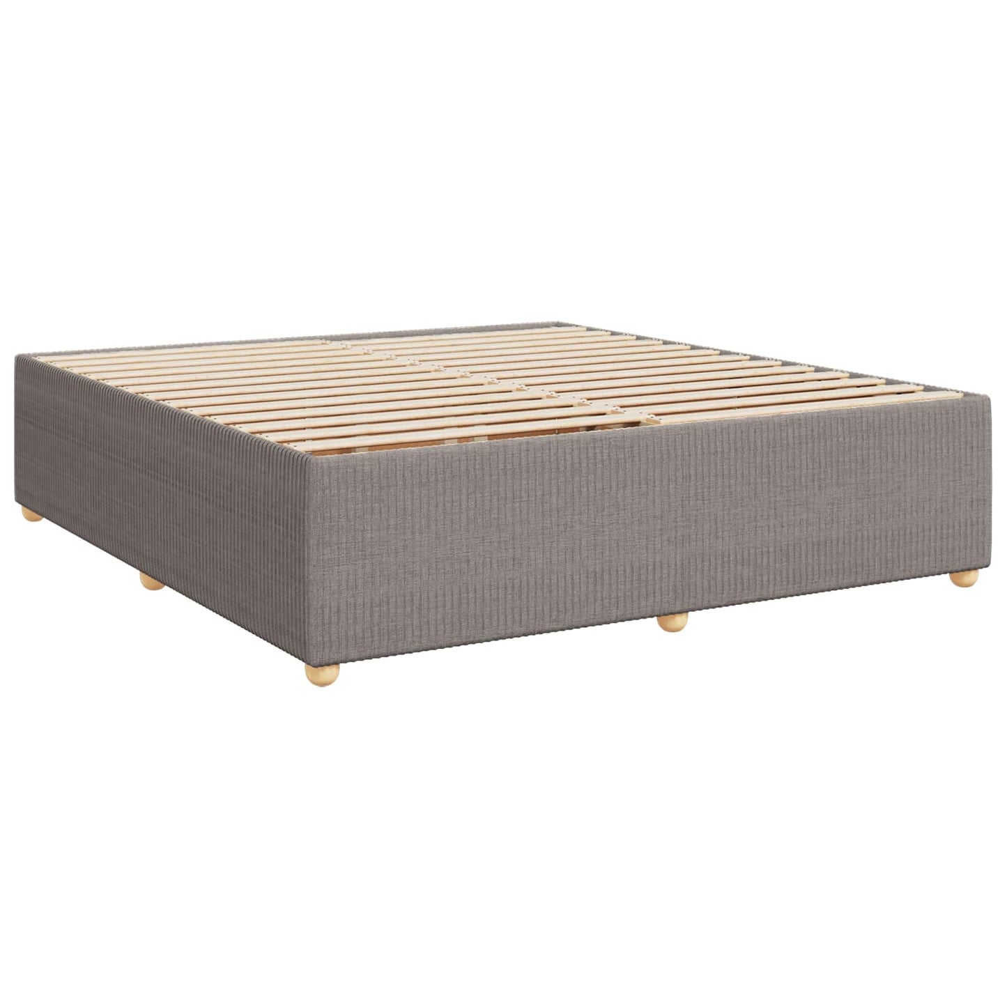 vidaXL Κρεβάτι box spring με στρώμα Taupe 200 x 200 cm Ύφασμα