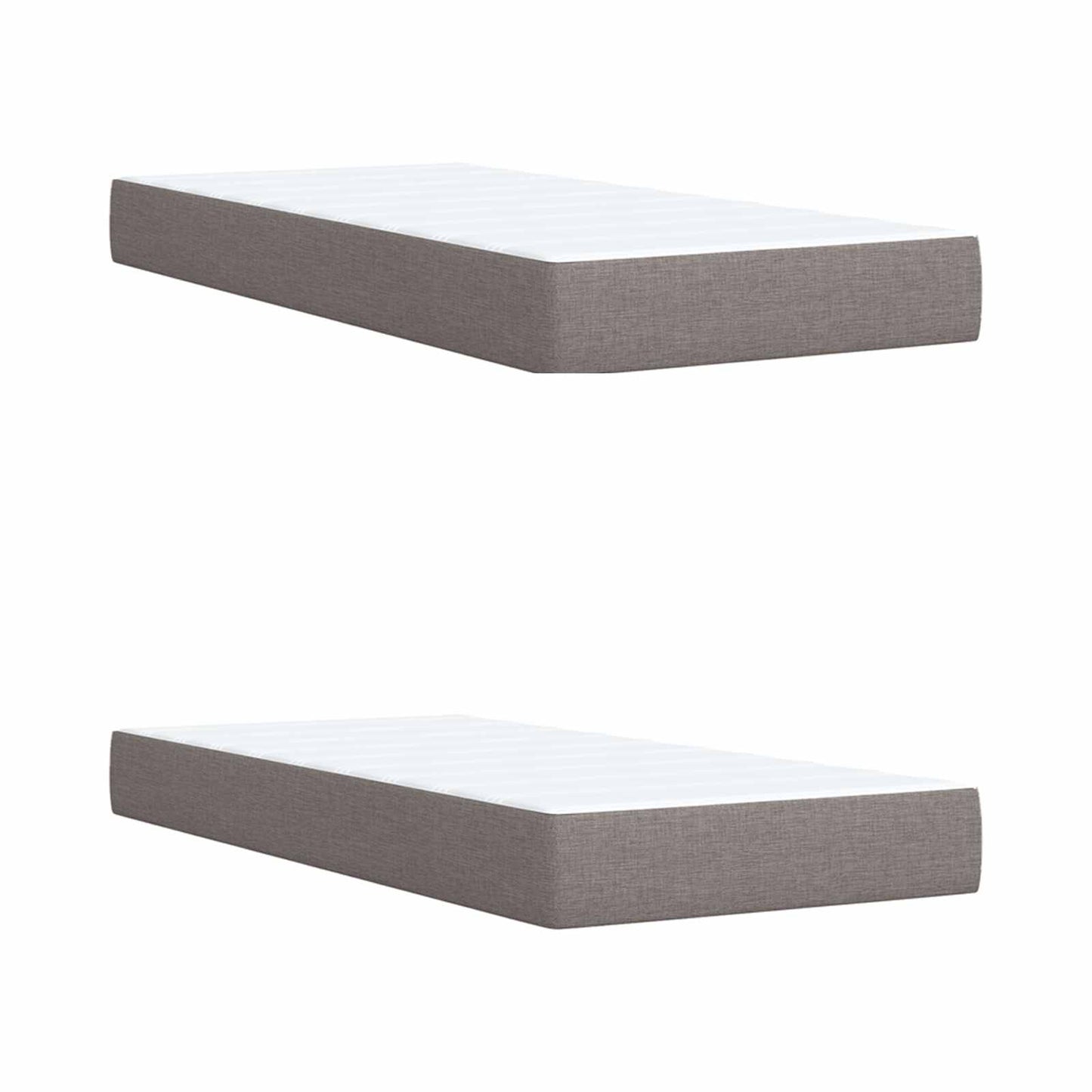 vidaXL Κρεβάτι box spring με στρώμα Taupe 200 x 200 cm Ύφασμα
