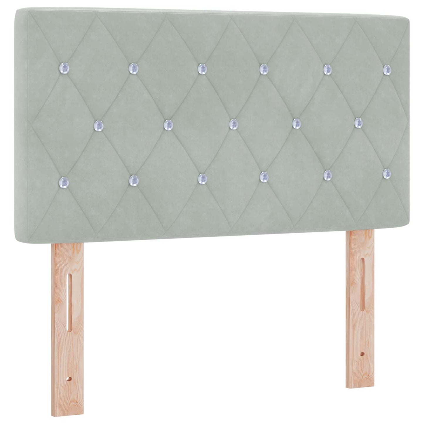 vidaXL Κρεβάτι box spring με στρώμα Ανοιχτό γκρι 80 x 200 cm Βελούδο