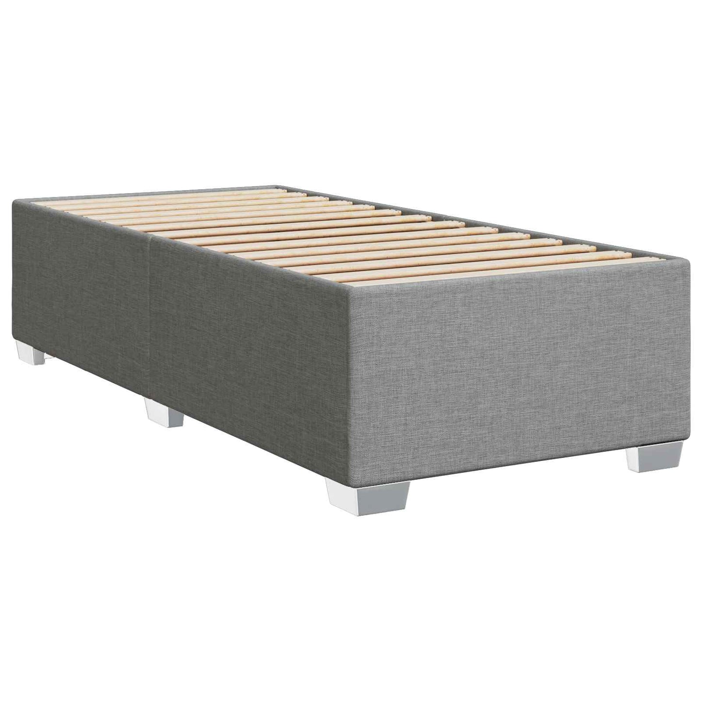 vidaXL Κρεβάτι Box Spring με Στρώμα και LED Ανοιχτό γκρι 80 x 200 cm