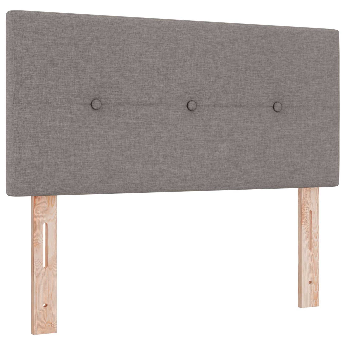 vidaXL Κρεβάτι Box Spring με Στρώμα και LED Taupe 90 x 190 cm Ύφασμα