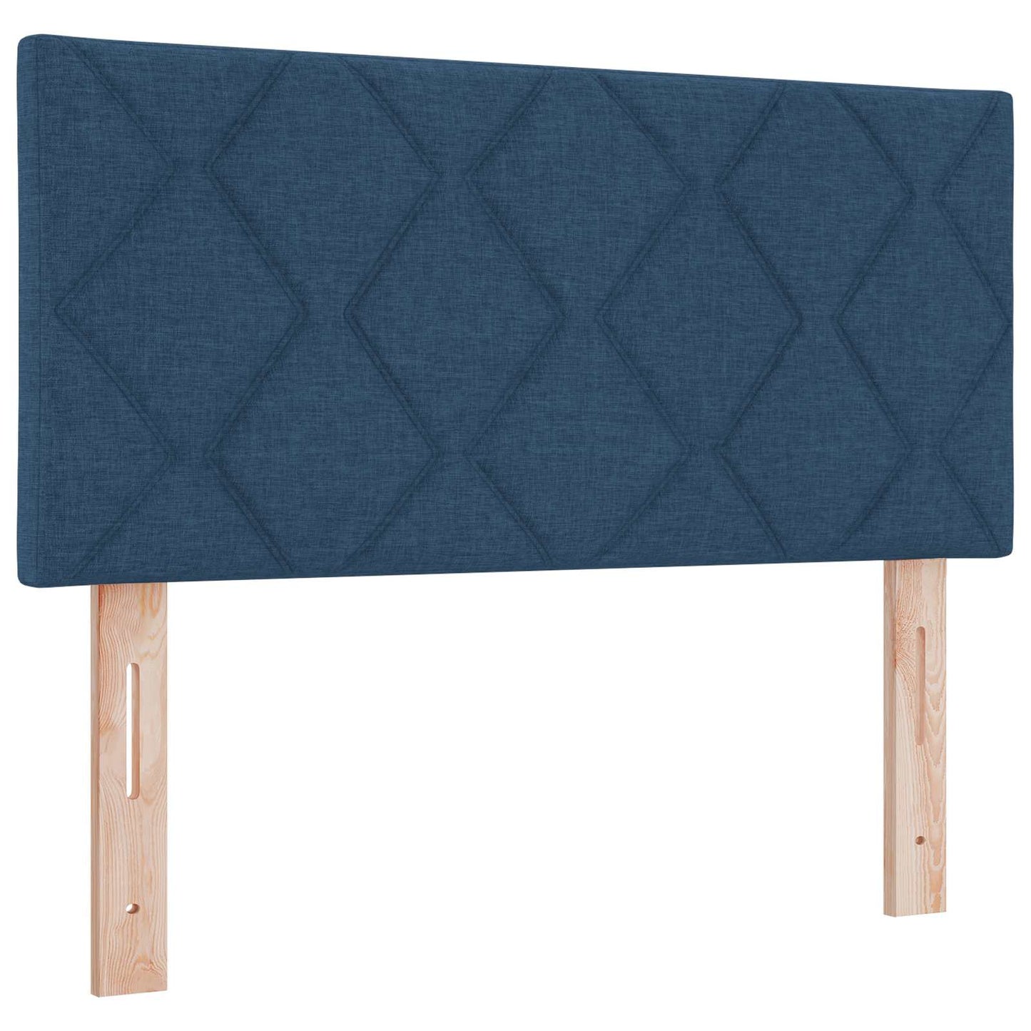 vidaXL Κρεβάτι Box Spring με Στρώμα και LED Μπλε 90 x 190 cm Ύφασμα