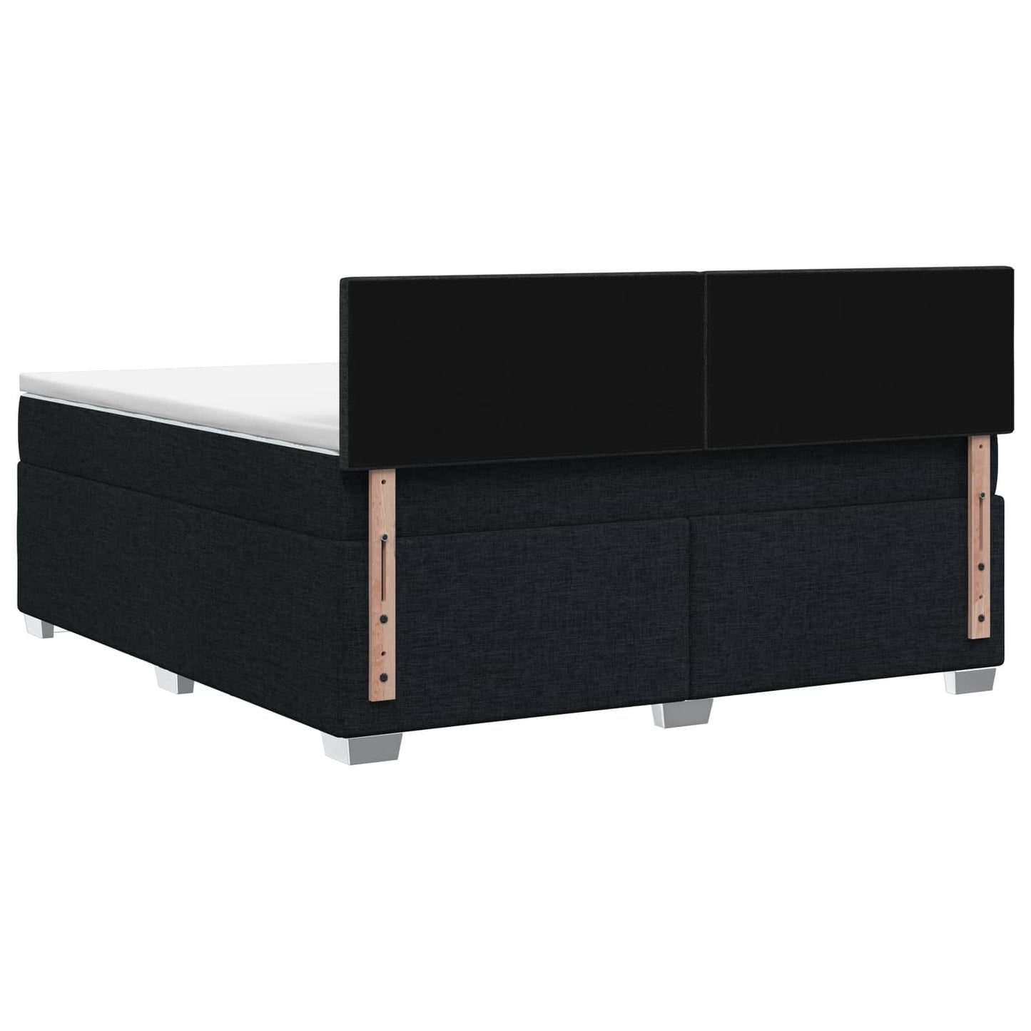 vidaXL Κρεβάτι Box Spring με Στρώμα και LED Μαύρο 140 x 190 cm Ύφασμα