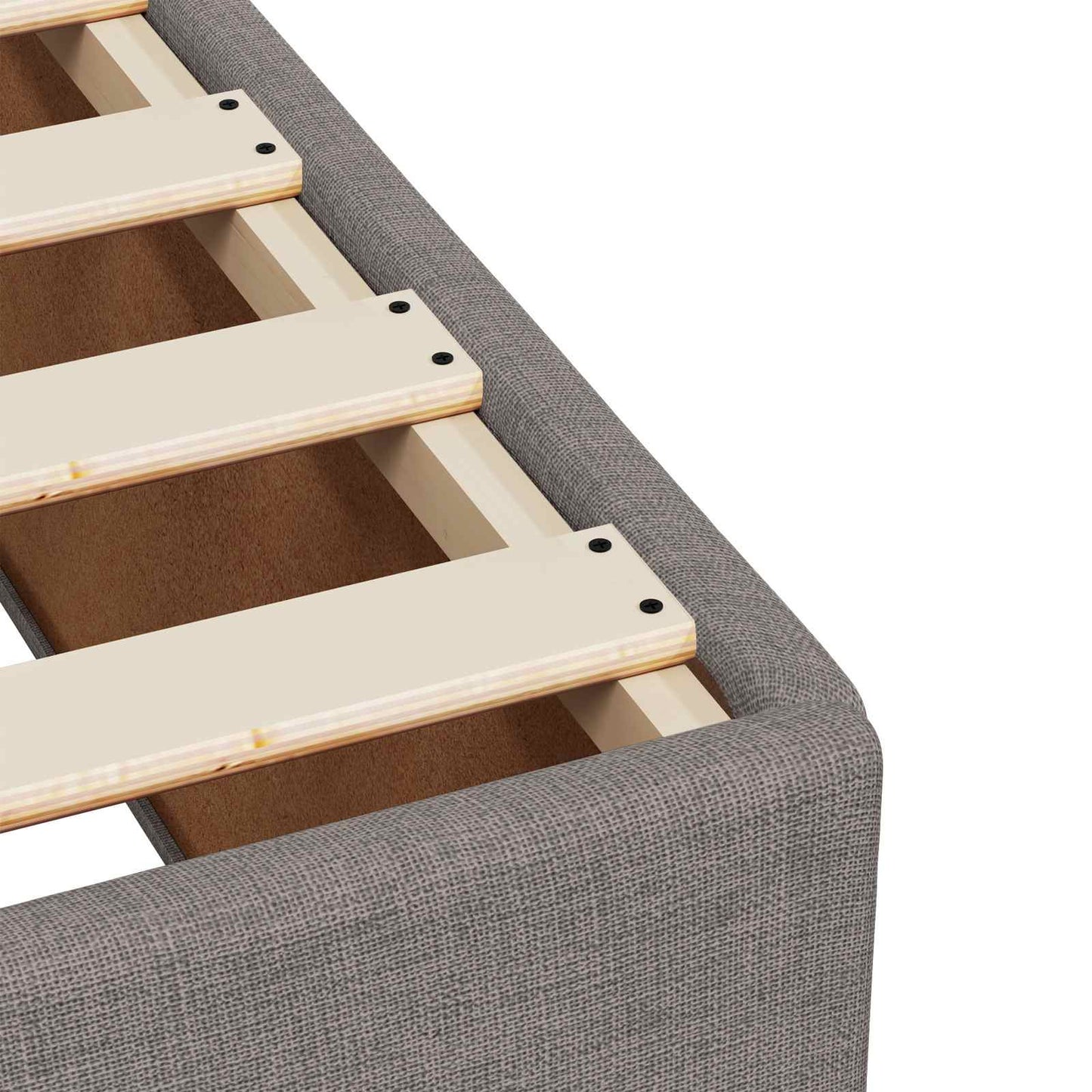 vidaXL Κρεβάτι Box Spring με Στρώμα και LED Taupe 140 x 190 cm Ύφασμα