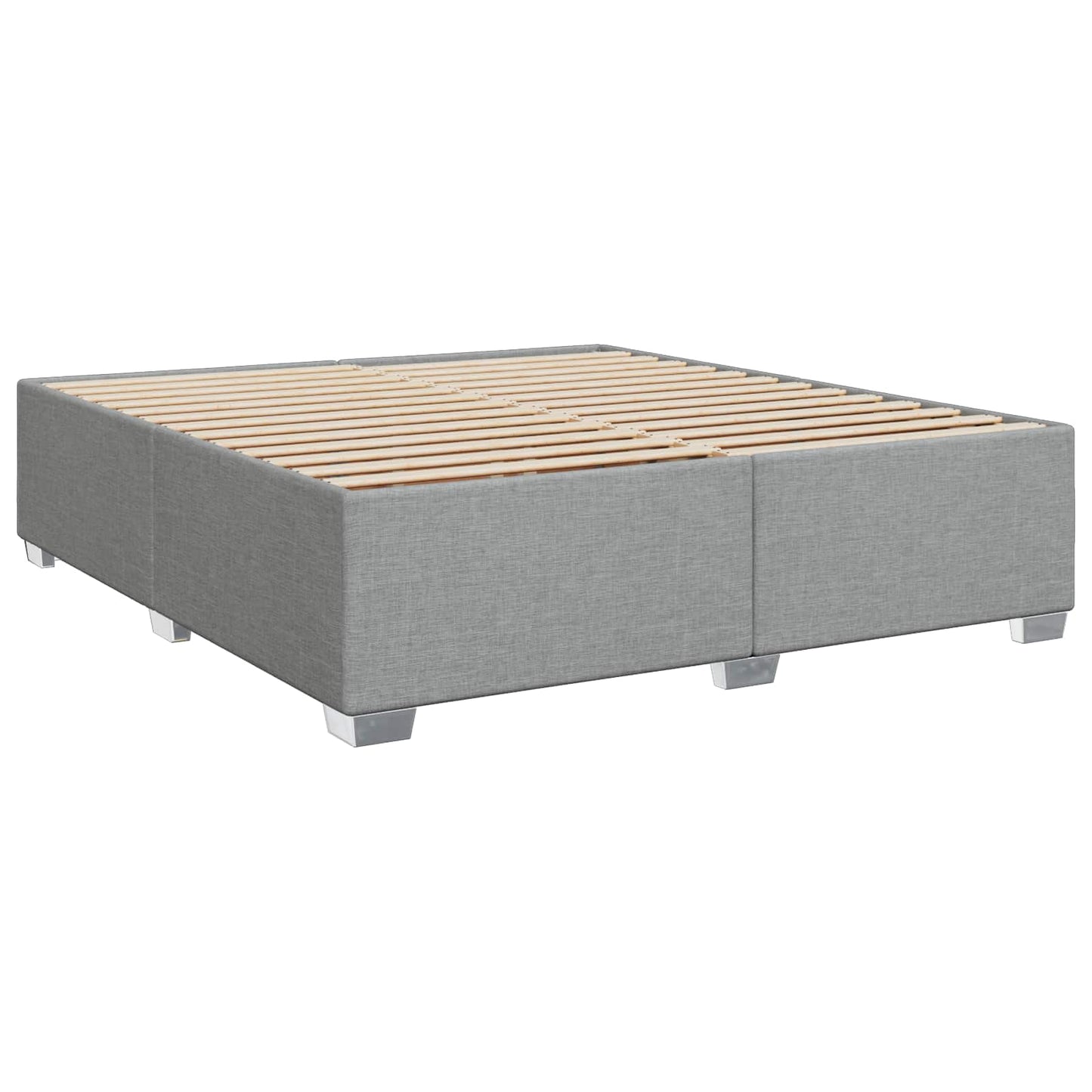 vidaXL Κρεβάτι Box Spring με Στρώμα και LED Ανοιχτό γκρι 180 x 200 cm