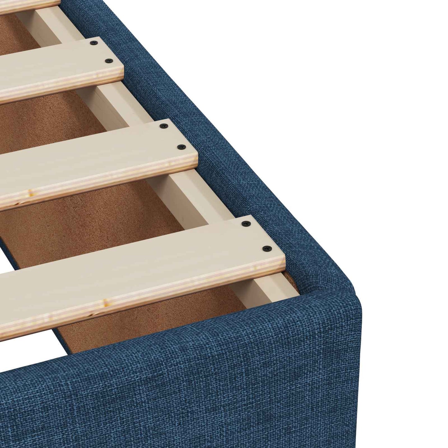 vidaXL Κρεβάτι Box Spring με Στρώμα και LED Μπλε 180 x 200 cm Ύφασμα