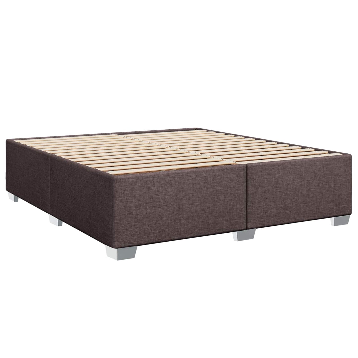 vidaXL Κρεβάτι Box Spring με Στρώμα και LED Σκούρο Καφέ 200 x 200 cm