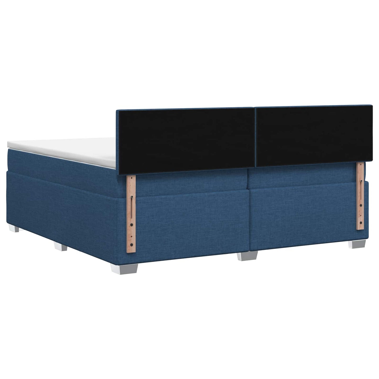 vidaXL Κρεβάτι Box Spring με Στρώμα και LED Μπλε 200 x 200 cm Ύφασμα