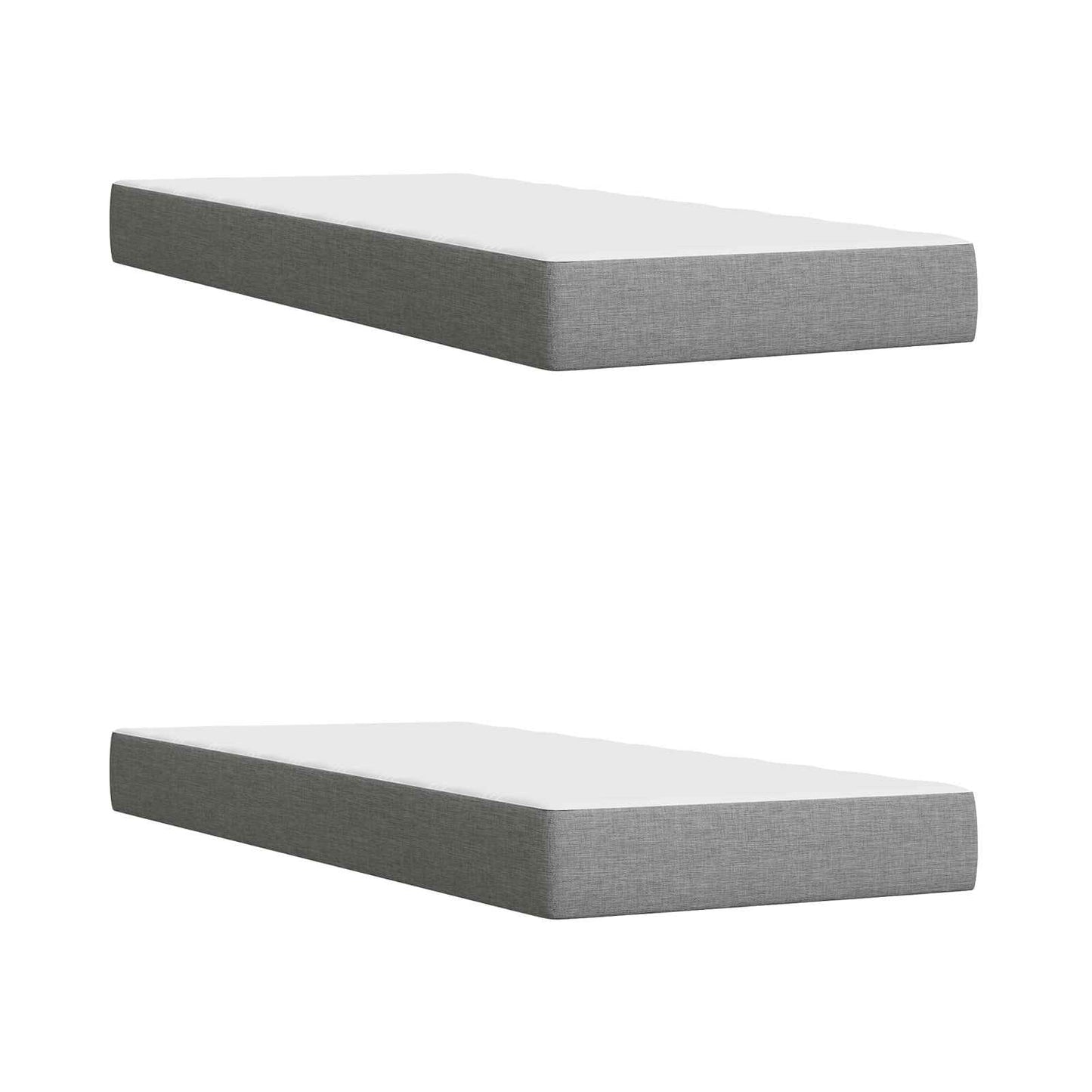 vidaXL Κρεβάτι Box Spring με Στρώμα και LED Ανοιχτό γκρι 200 x 200 cm