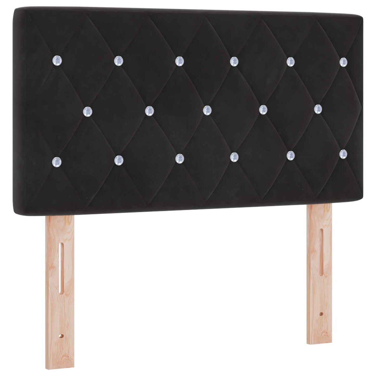 vidaXL Κρεβάτι Box Spring με Στρώμα και LED Μαύρο 80 x 200 cm Βελούδο