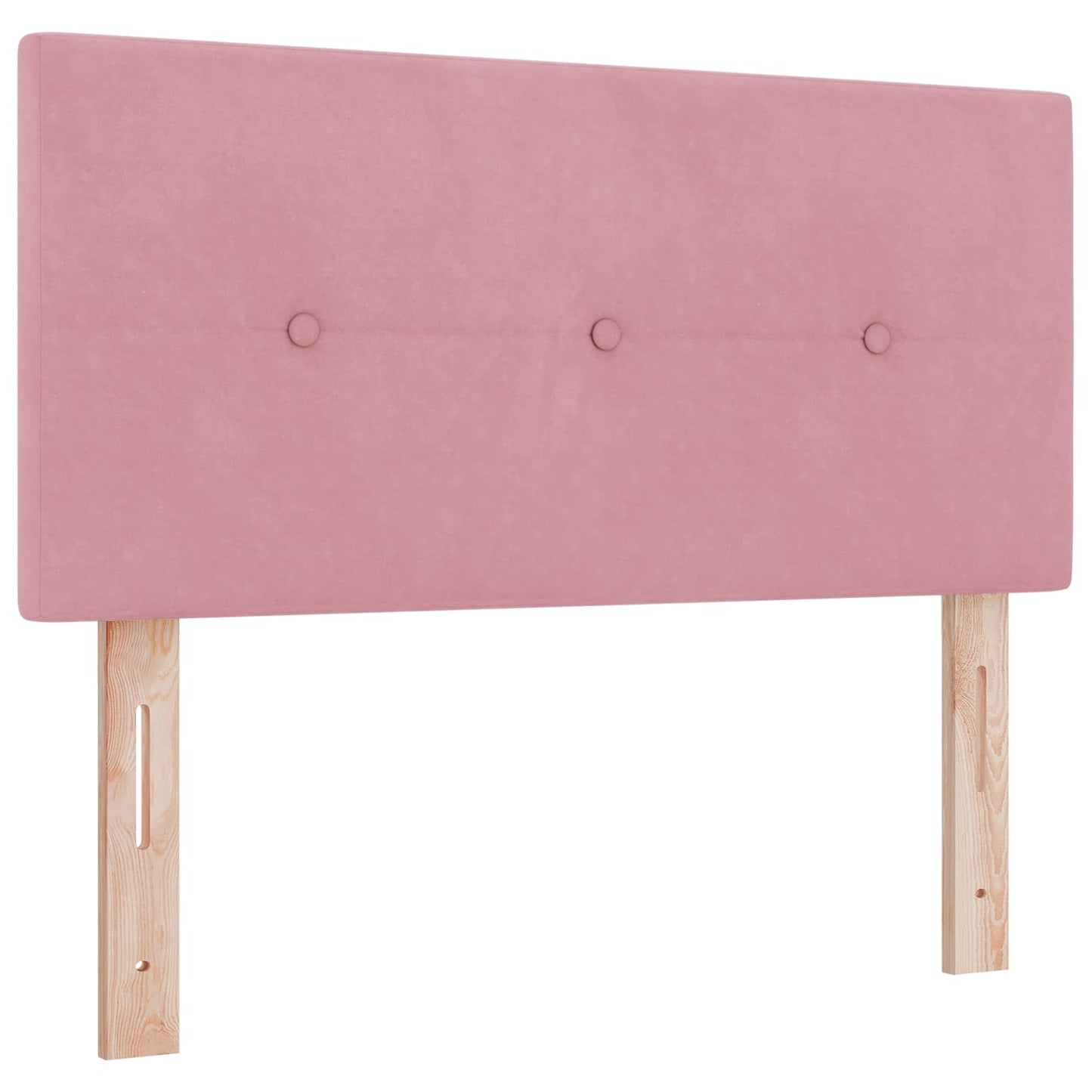 vidaXL Κρεβάτι Box Spring με Στρώμα και LED Ροζ 80 x 200 cm Βελούδο
