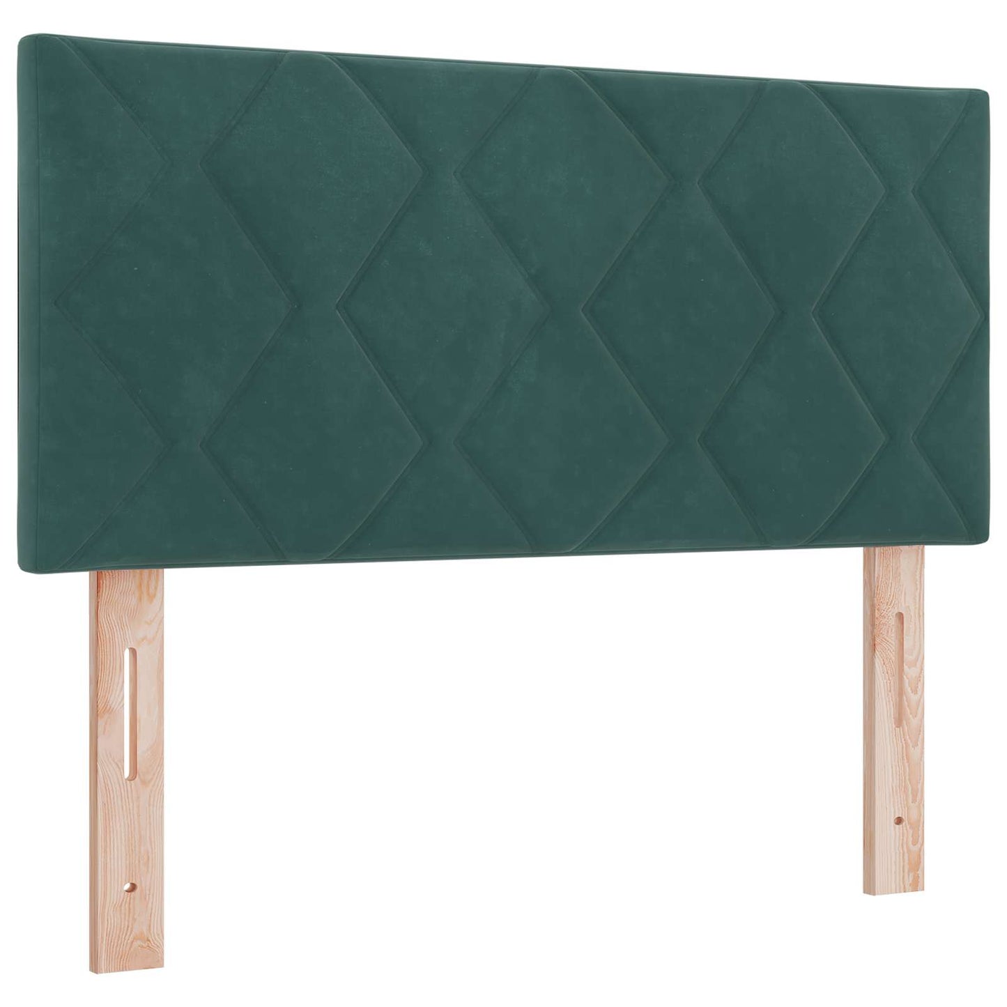 vidaXL Κρεβάτι Box Spring με Στρώμα και LED Σκούρο Πράσινο 90 x 190 cm