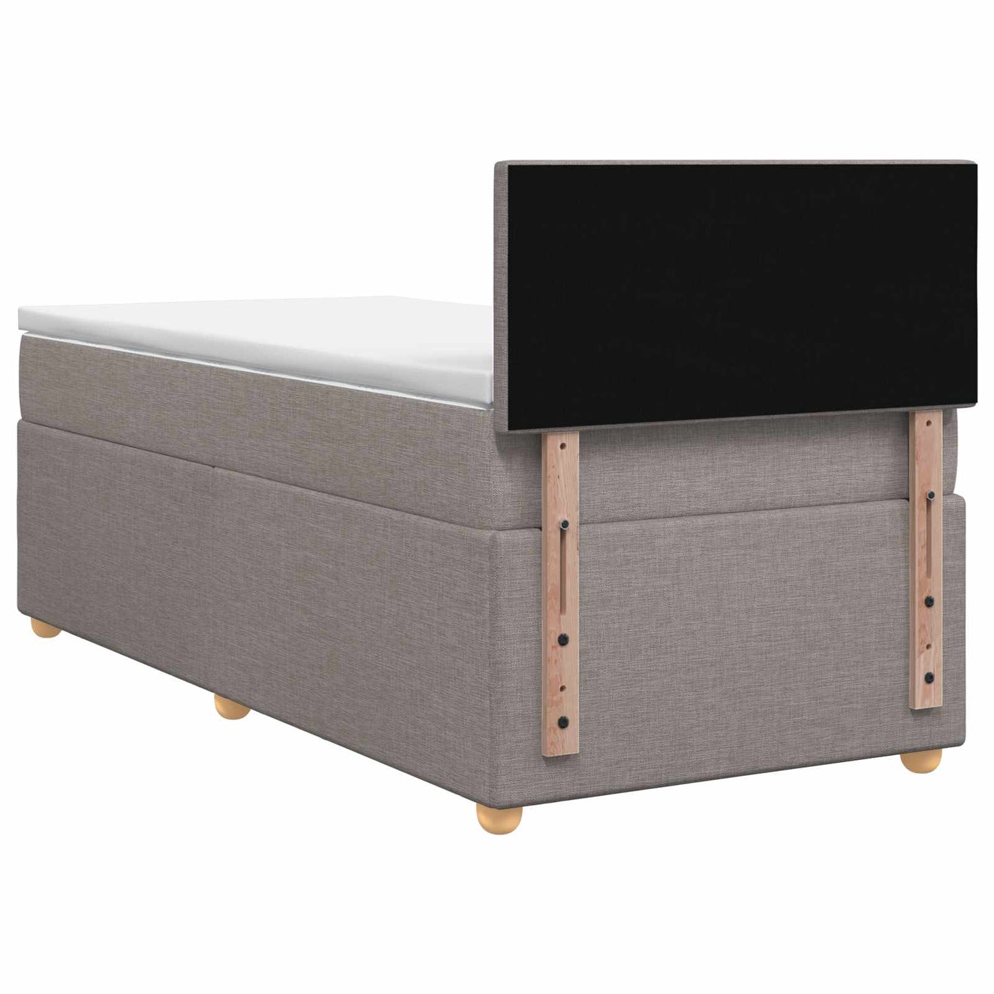 vidaXL Κρεβάτι box spring με στρώμα Taupe 80 x 200 cm Ύφασμα