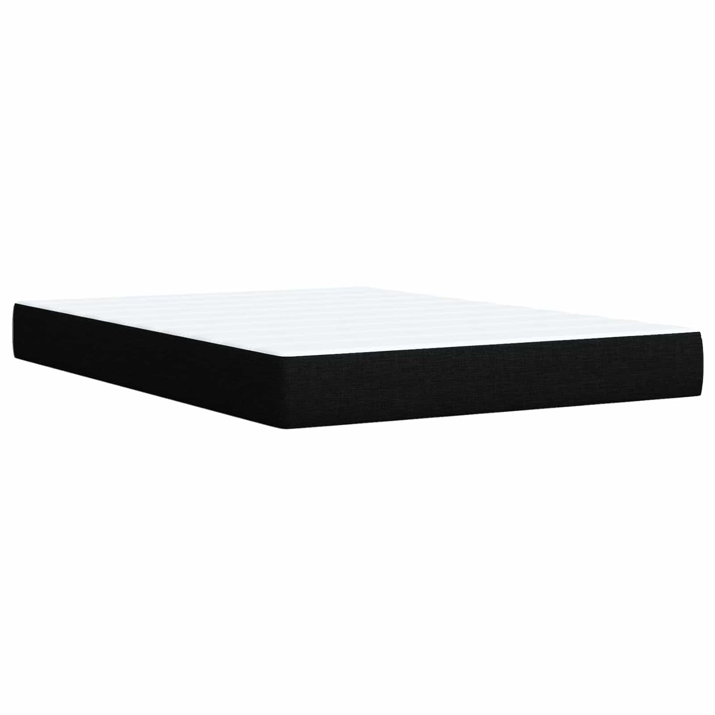 vidaXL Κρεβάτι box spring με στρώμα Μαύρο 140 x 200 cm Ύφασμα