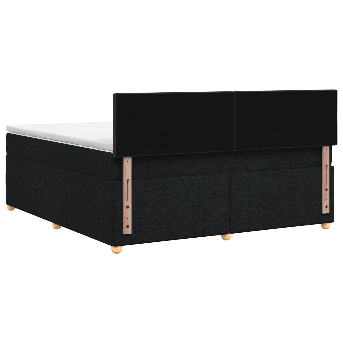 vidaXL Κρεβάτι box spring με στρώμα Μαύρο 140 x 200 cm Ύφασμα