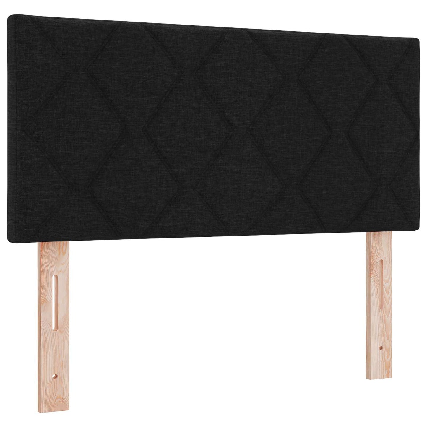 vidaXL Κρεβάτι box spring με στρώμα Μαύρο 90 x 200 cm Ύφασμα