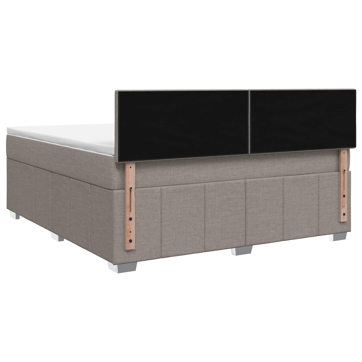 vidaXL Κρεβάτι box spring με στρώμα Taupe 140 x 190 cm Ύφασμα