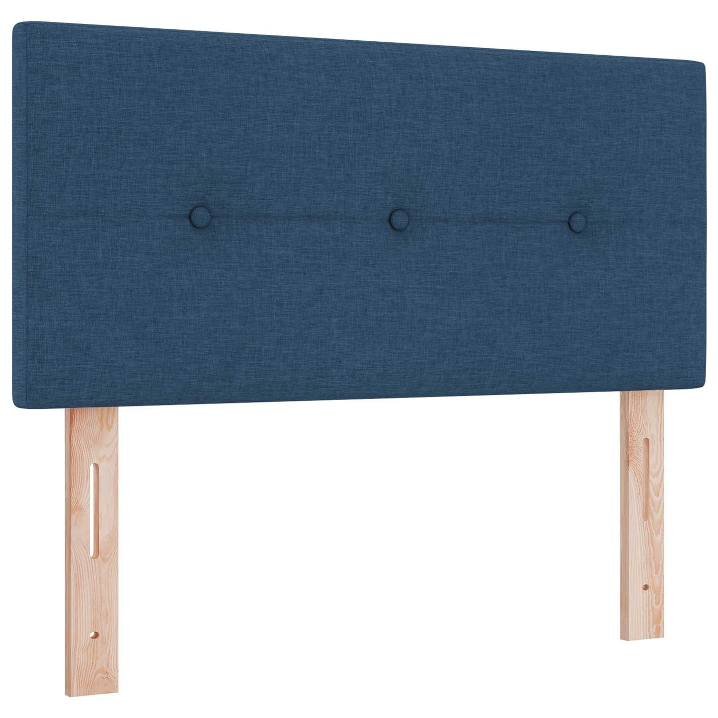 vidaXL Κρεβάτι box spring με στρώμα Μπλε 120 x 200 cm Ύφασμα