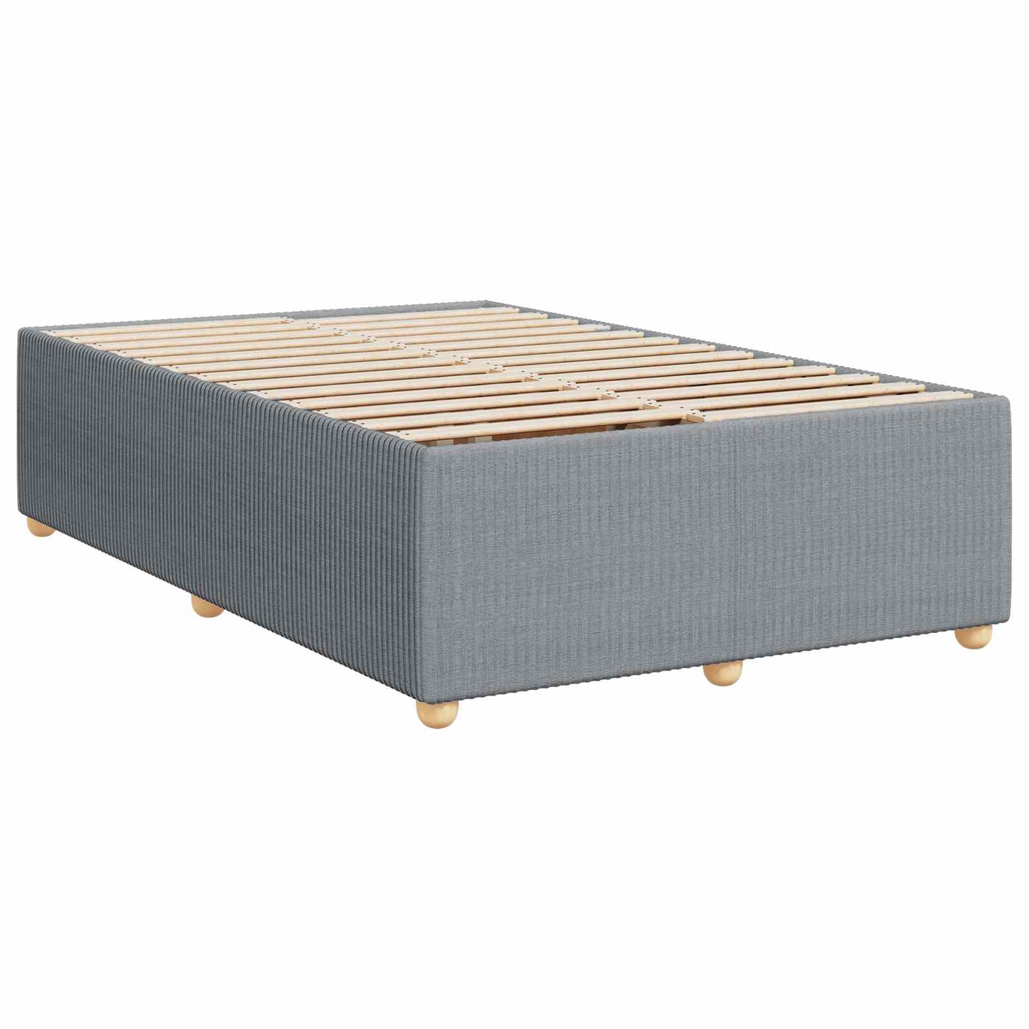 vidaXL Κρεβάτι box spring με στρώμα Ανοιχτό γκρι 120 x 200 cm Ύφασμα