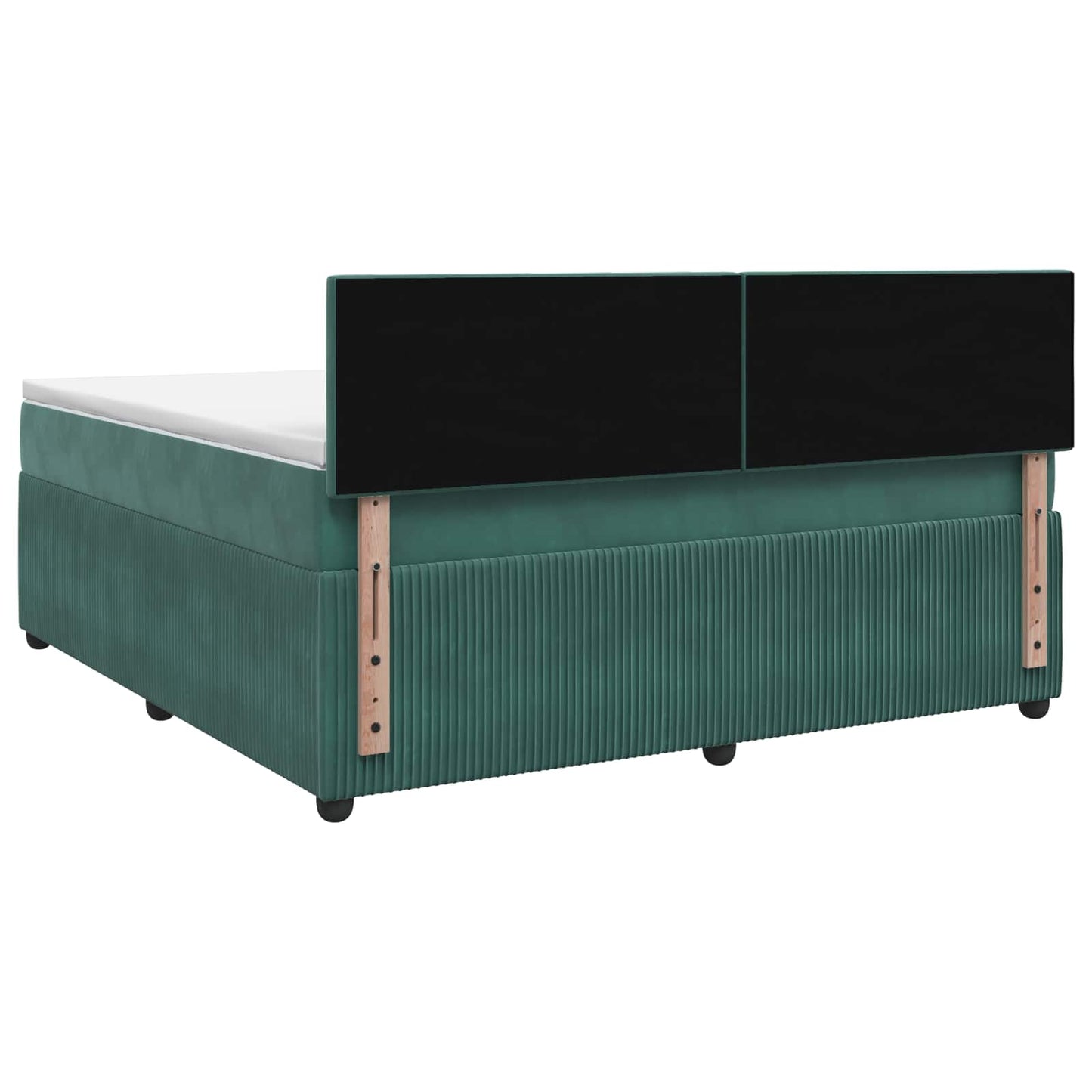 vidaXL Κρεβάτι box spring με στρώμα Σκούρο Πράσινο 140 x 200 cm