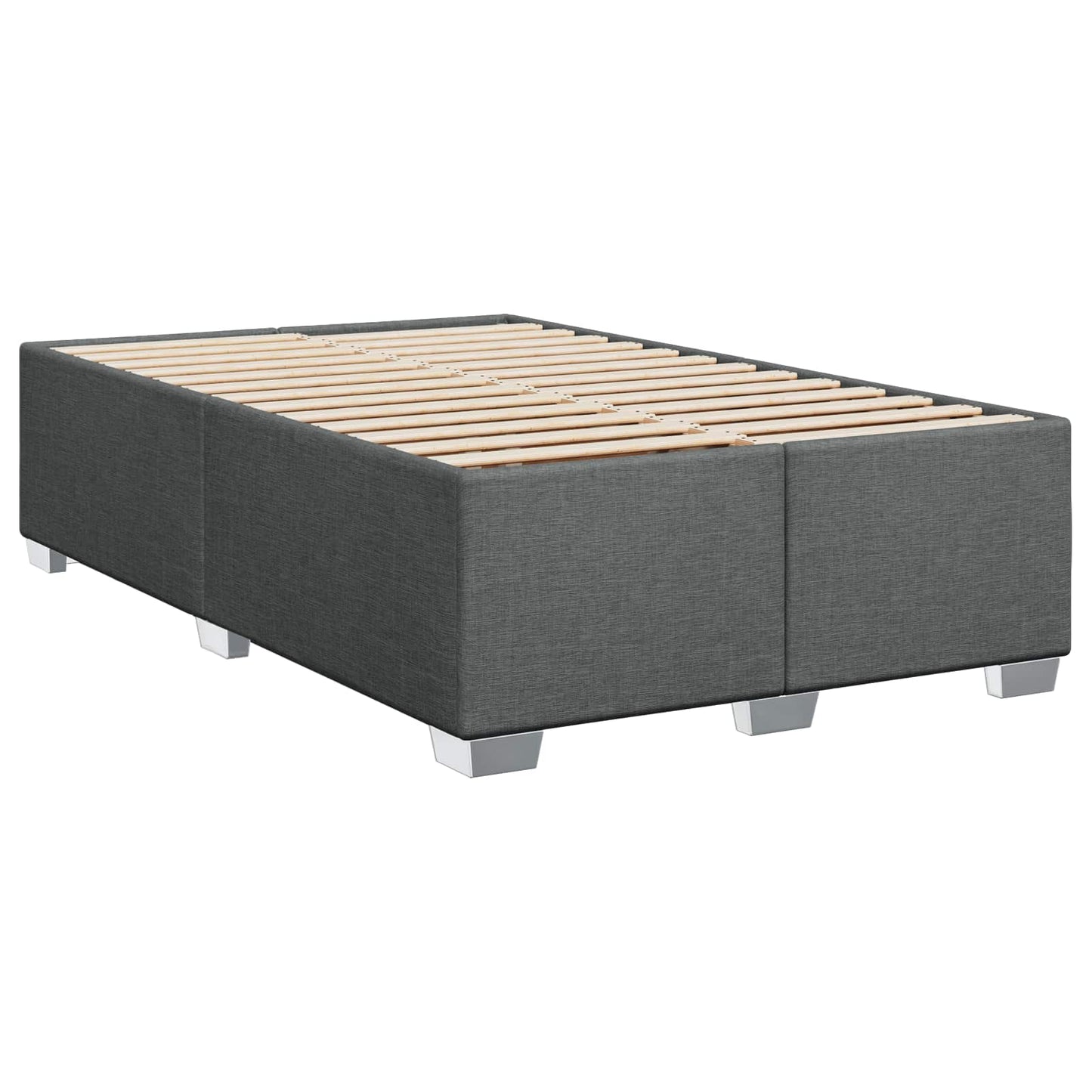 vidaXL Κρεβάτι box spring με στρώμα Σκούρο Γκρι 120 x 190 cm Ύφασμα