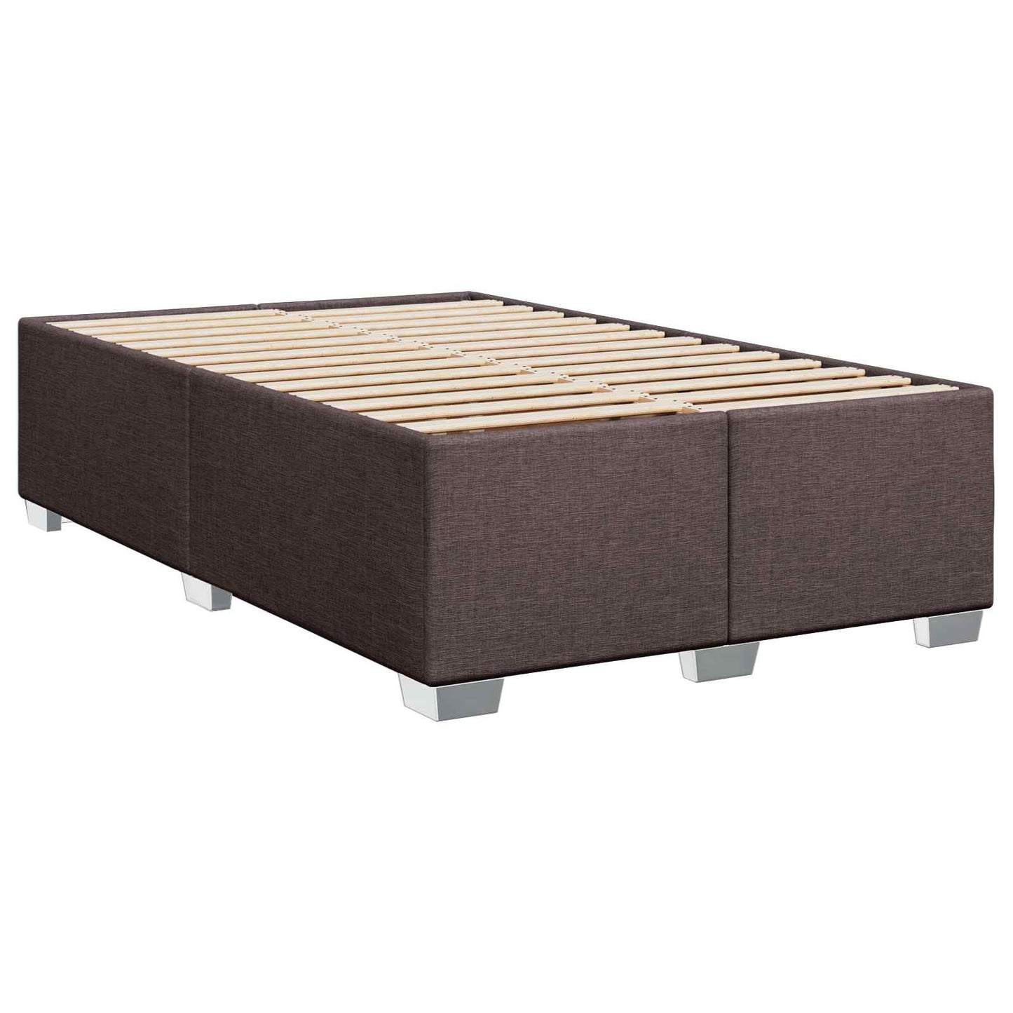 vidaXL Κρεβάτι box spring με στρώμα Σκούρο Καφέ 120 x 190 cm Ύφασμα
