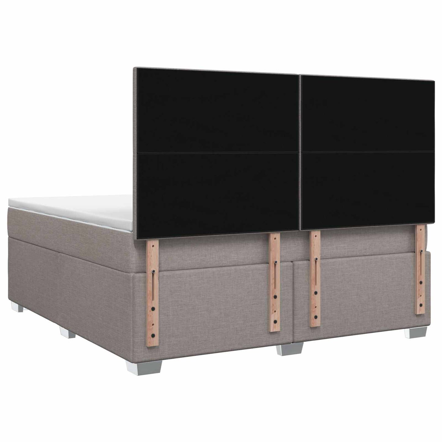 vidaXL Κρεβάτι box spring με στρώμα Taupe 140 x 190 cm Ύφασμα