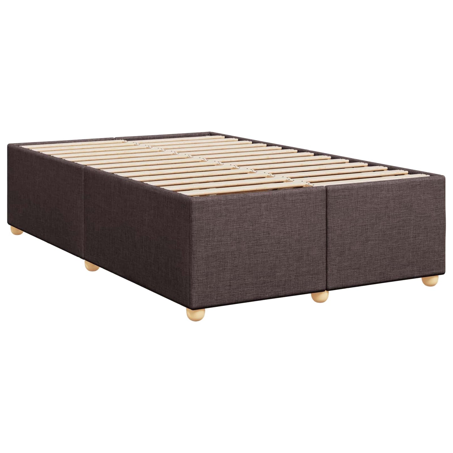 vidaXL Κρεβάτι box spring με στρώμα Σκούρο Καφέ 120 x 190 cm Ύφασμα