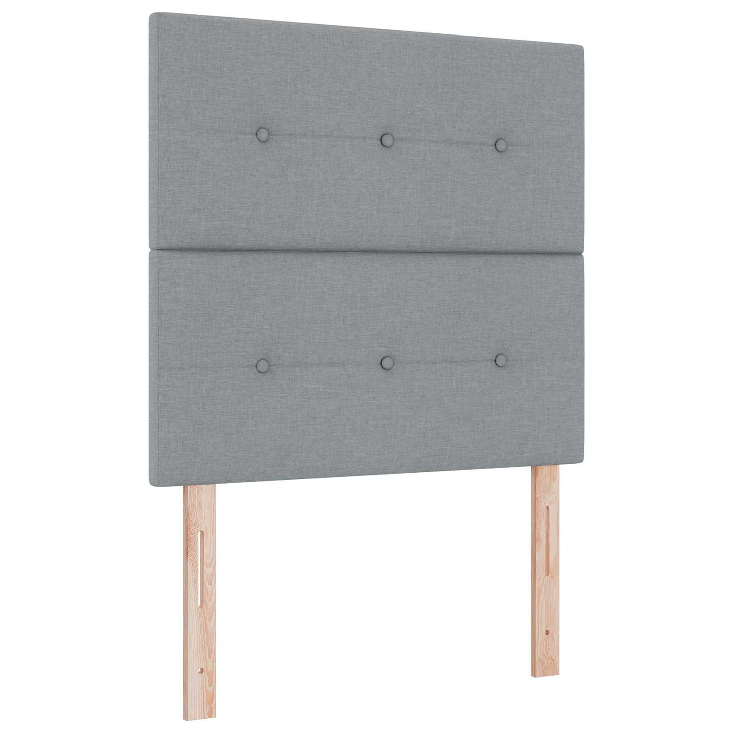 vidaXL Κρεβάτι box spring με στρώμα Ανοιχτό γκρι 120 x 200 cm Ύφασμα