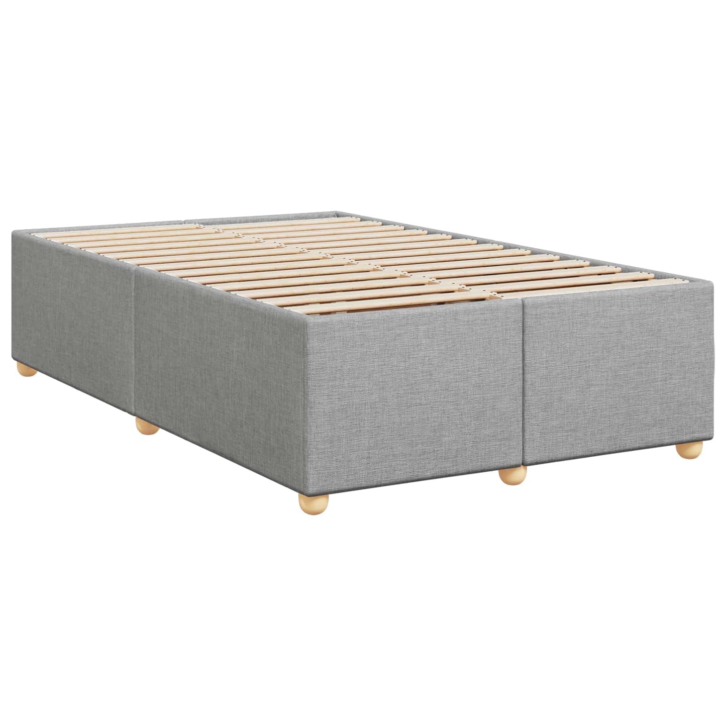 vidaXL Κρεβάτι box spring με στρώμα Ανοιχτό γκρι 120 x 200 cm Ύφασμα