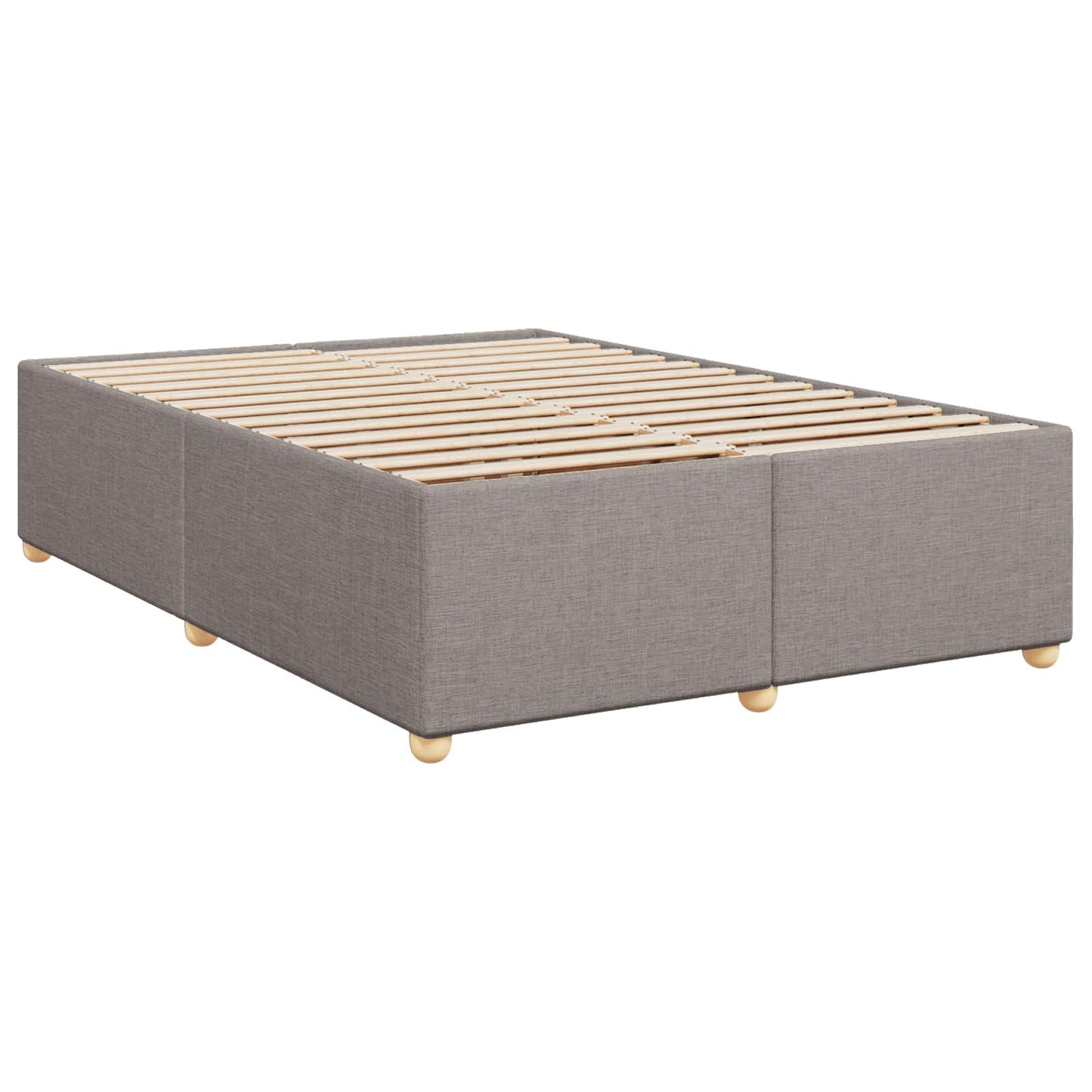vidaXL Κρεβάτι box spring με στρώμα Taupe 140 x 200 cm Ύφασμα