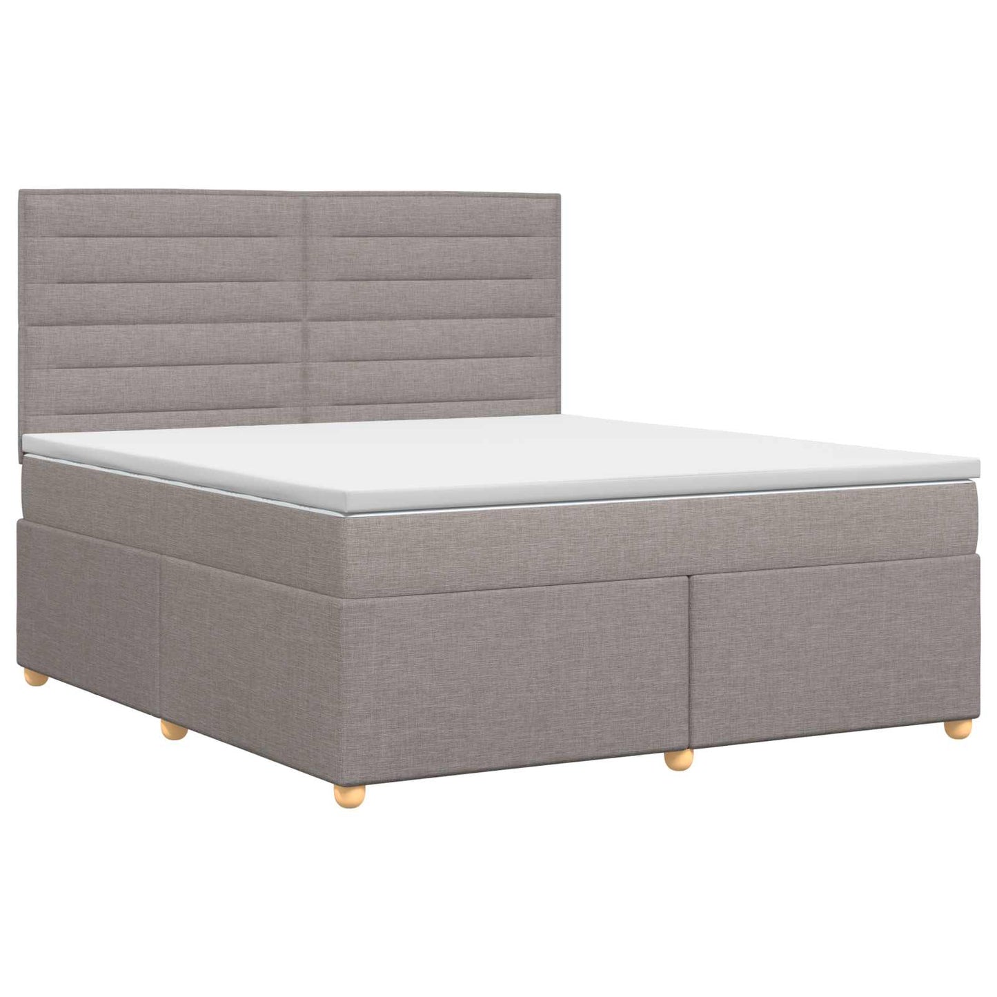 vidaXL Κρεβάτι box spring με στρώμα Taupe 180 x 200 cm Ύφασμα
