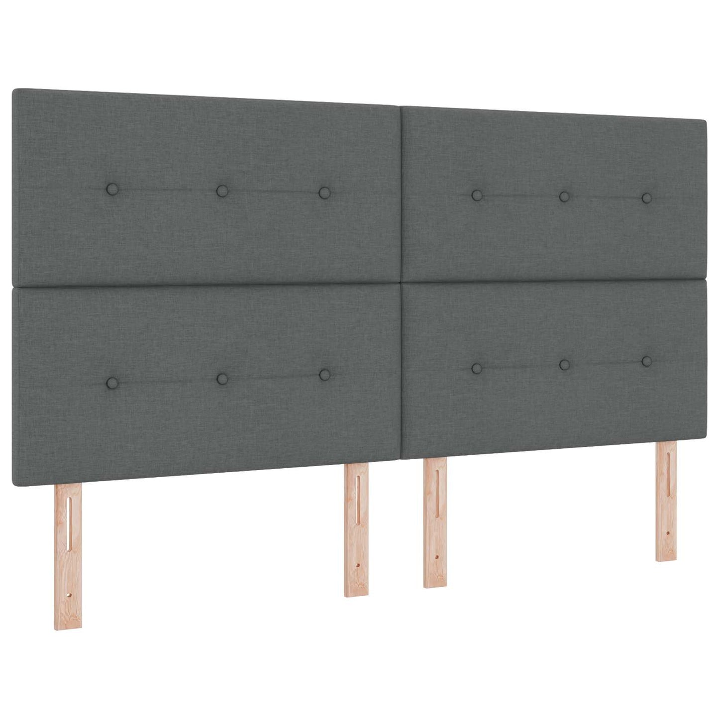 vidaXL Κρεβάτι box spring με στρώμα Σκούρο Γκρι 180 x 200 cm Ύφασμα