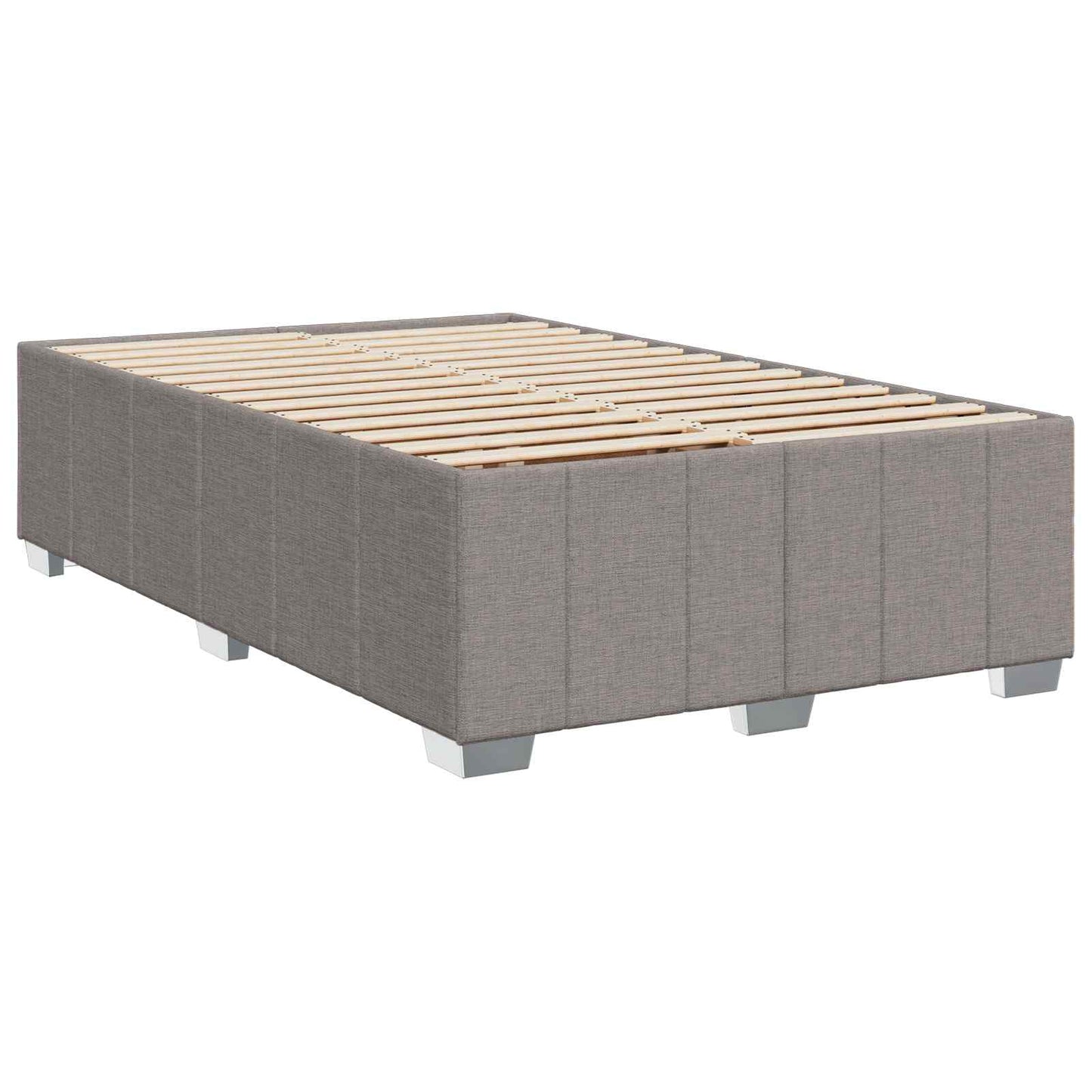 vidaXL Κρεβάτι box spring με στρώμα Taupe 120 x 190 cm Ύφασμα