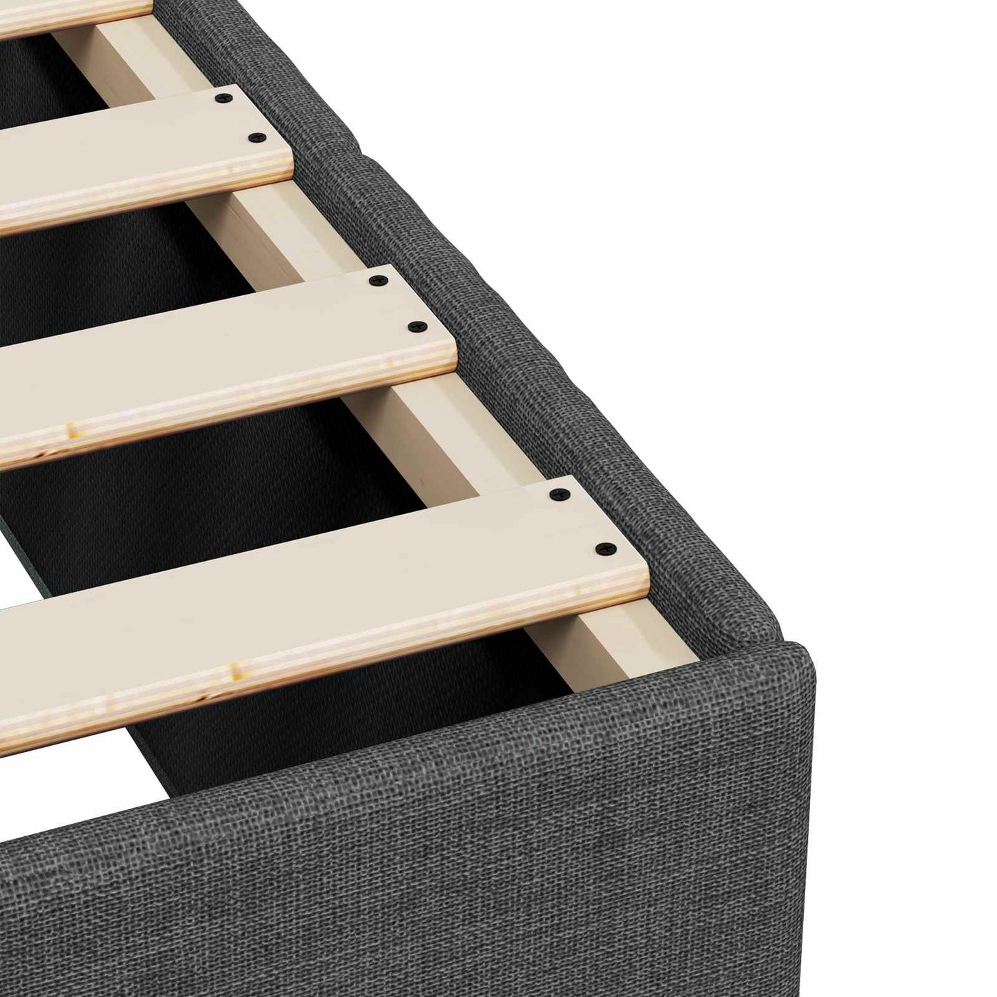 vidaXL Κρεβάτι box spring με στρώμα Σκούρο Γκρι 160 x 200 cm Ύφασμα