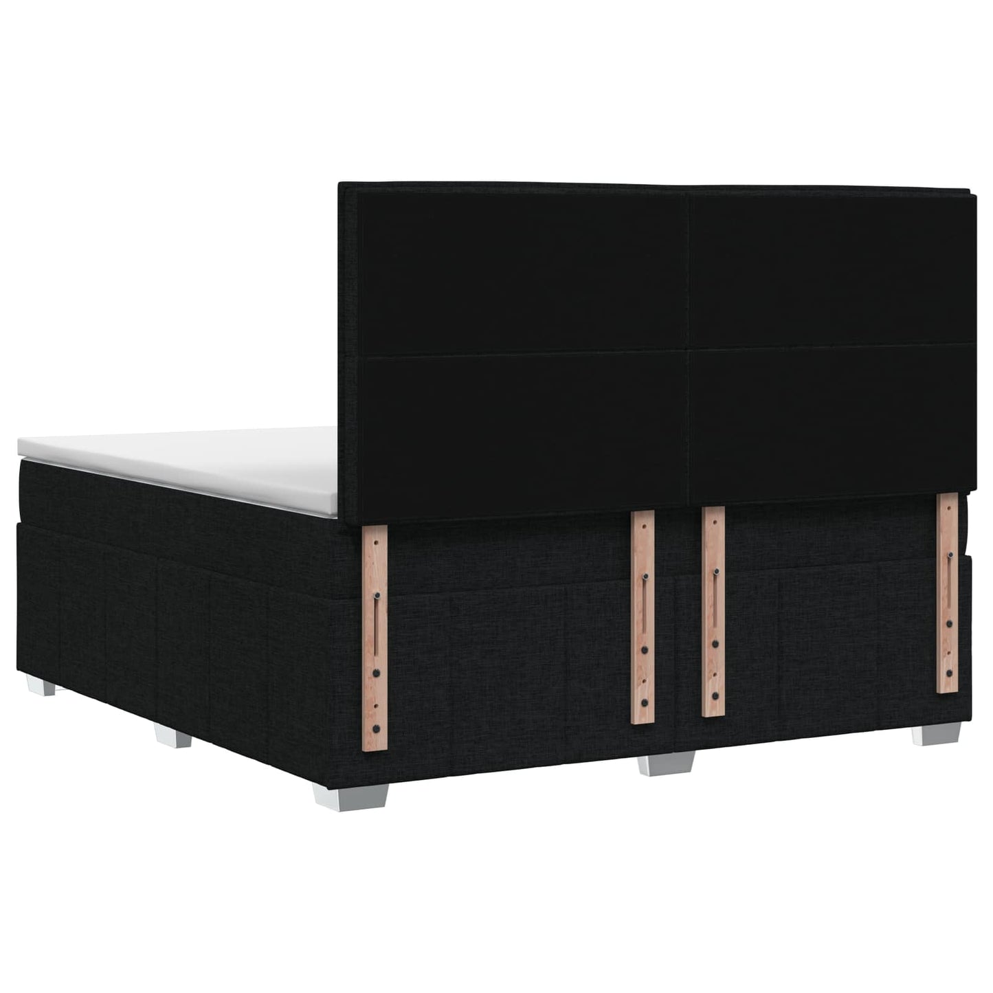 vidaXL Κρεβάτι box spring με στρώμα Μαύρο 160 x 200 cm Ύφασμα