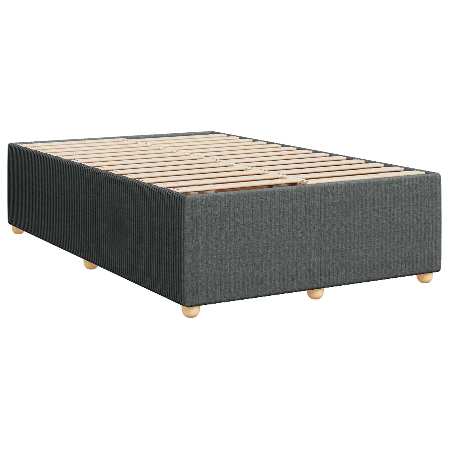 vidaXL Κρεβάτι box spring με στρώμα Σκούρο Γκρι 90 x 200 cm Ύφασμα