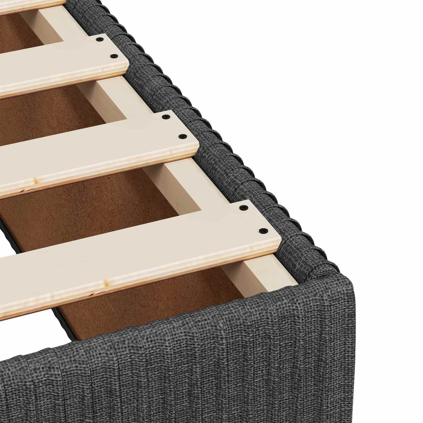 vidaXL Κρεβάτι box spring με στρώμα Σκούρο Γκρι 100 x 200 cm Ύφασμα