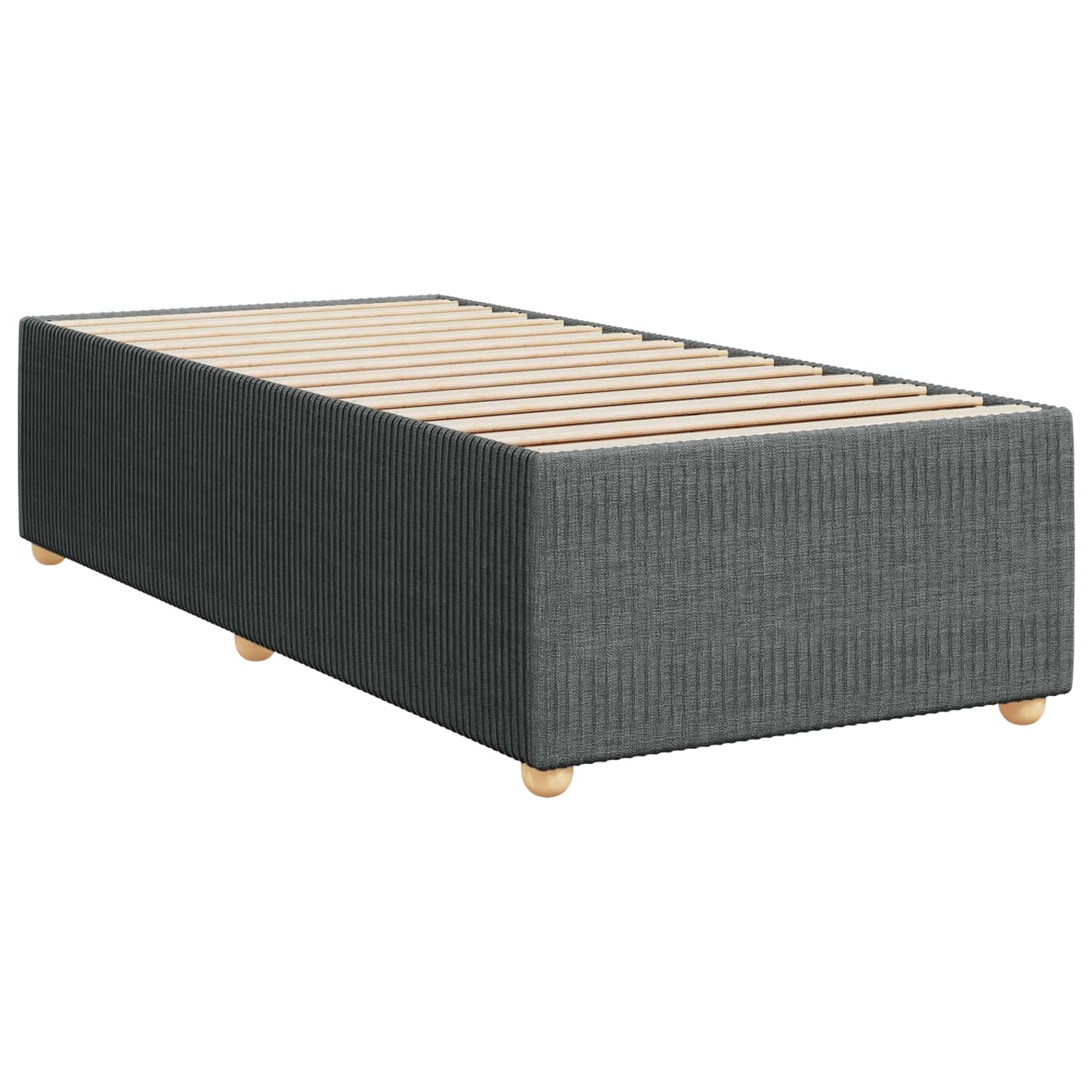 vidaXL Κρεβάτι box spring με στρώμα Σκούρο Γκρι 100 x 200 cm Ύφασμα