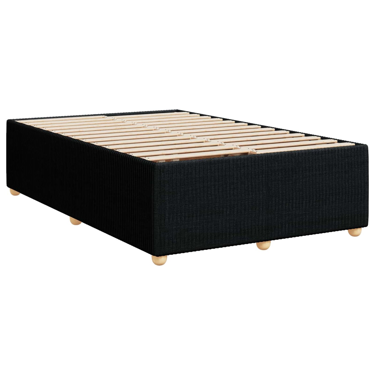 vidaXL Κρεβάτι box spring με στρώμα Μαύρο 120 x 200 cm Ύφασμα