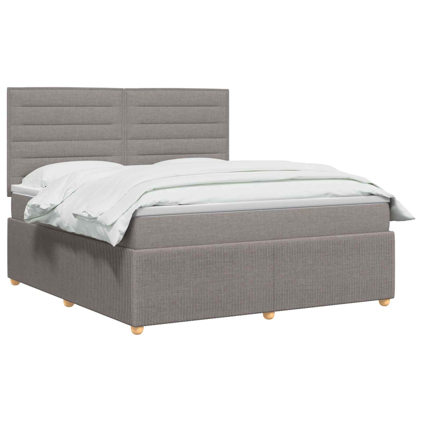 vidaXL Κρεβάτι box spring με στρώμα Taupe 140 x 200 cm Ύφασμα