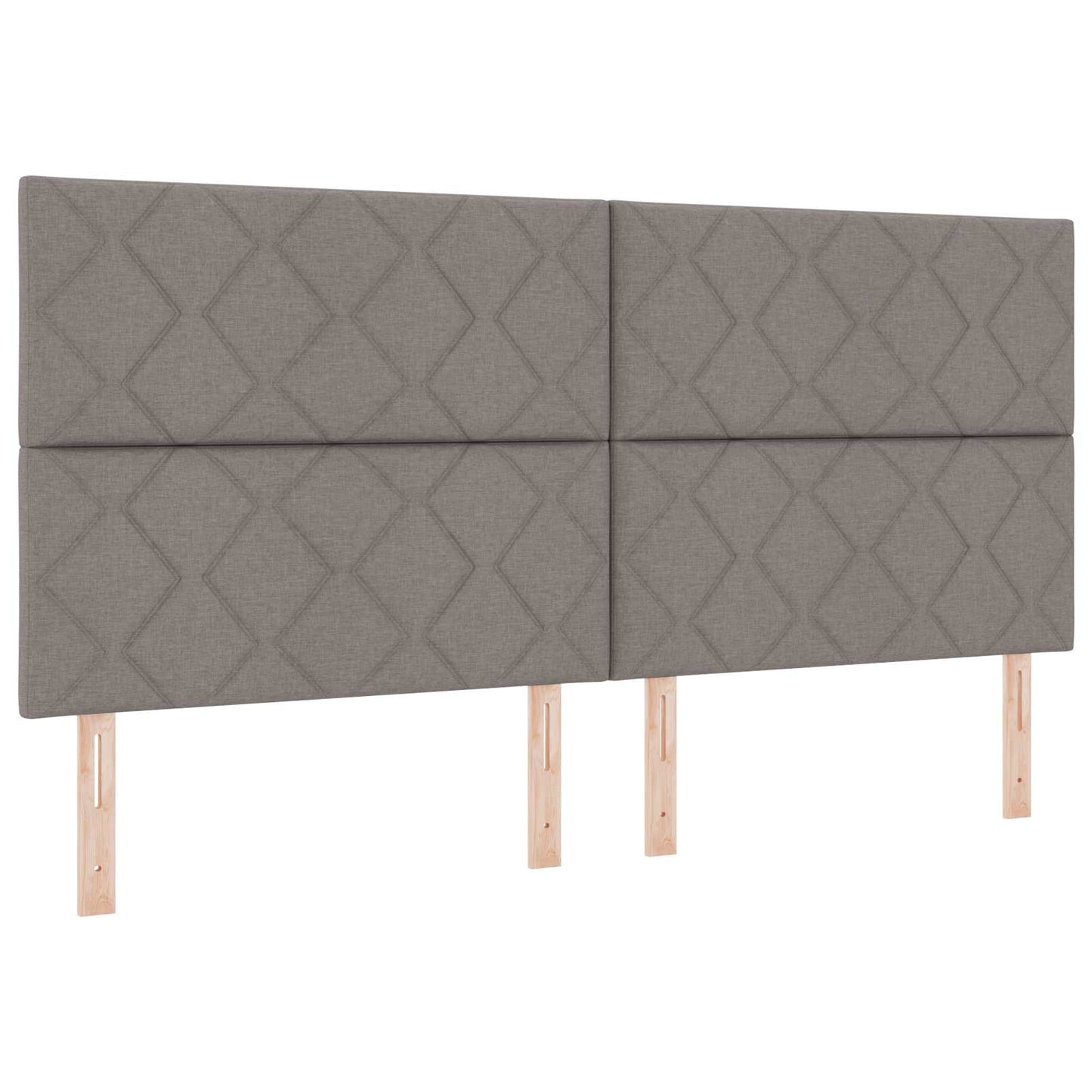 vidaXL Κρεβάτι box spring με στρώμα Taupe 200 x 200 cm Ύφασμα