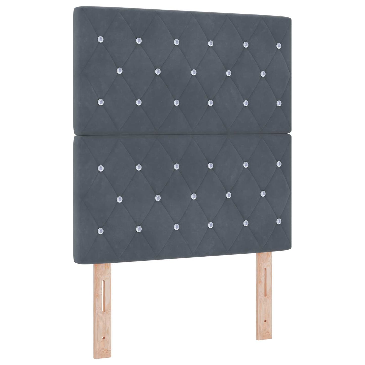 vidaXL Κρεβάτι box spring με στρώμα Σκούρο Γκρι 80 x 200 cm Βελούδο