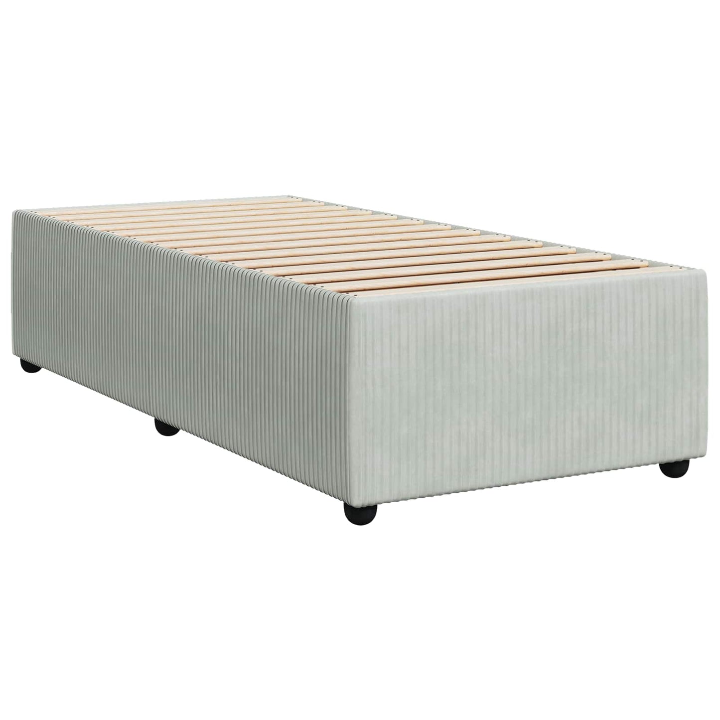 vidaXL Κρεβάτι box spring με στρώμα Ανοιχτό γκρι 80 x 200 cm Βελούδο