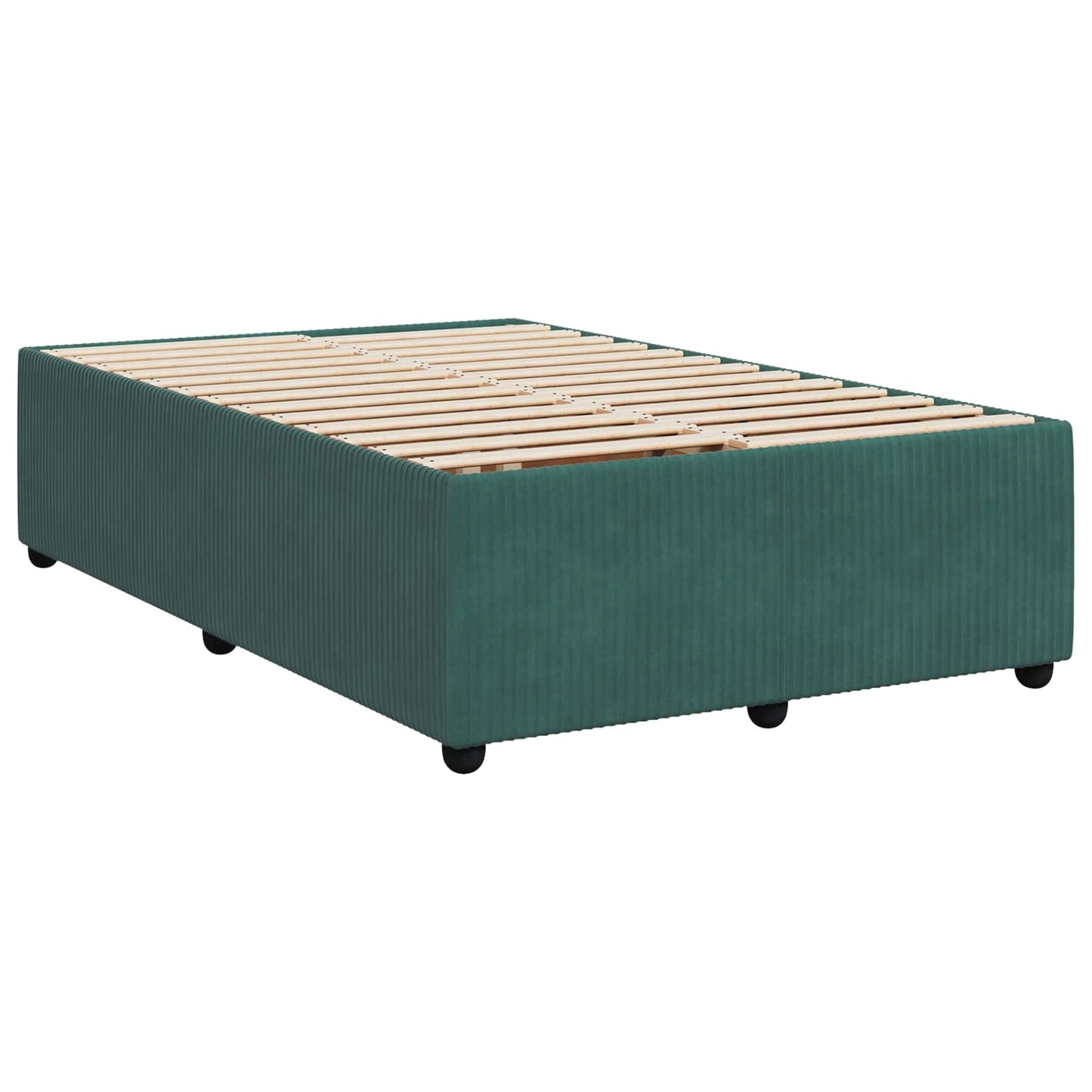 vidaXL Κρεβάτι box spring με στρώμα Σκούρο Πράσινο 120 x 200 cm