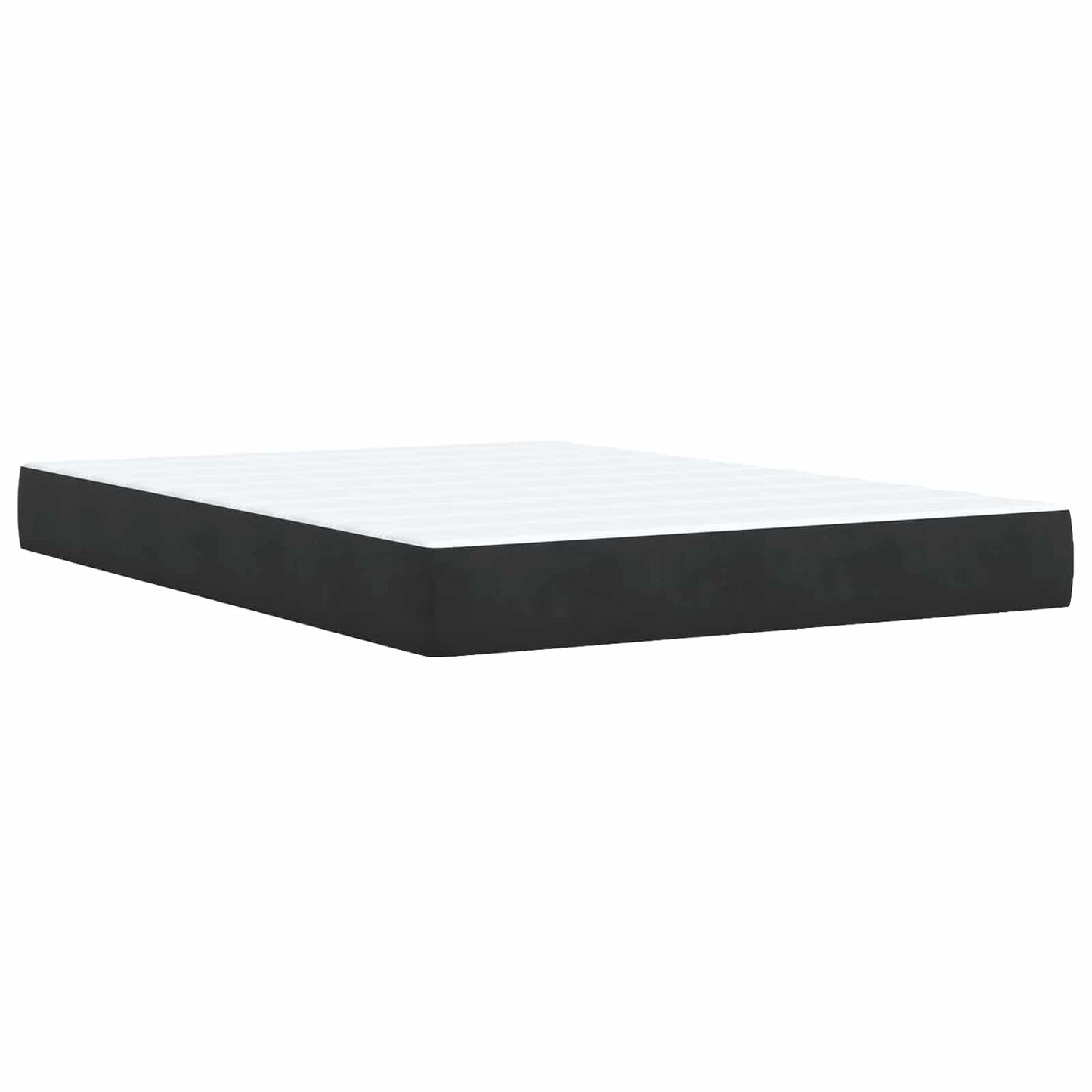 vidaXL Κρεβάτι box spring με στρώμα Μαύρο 140 x 190 cm Βελούδο