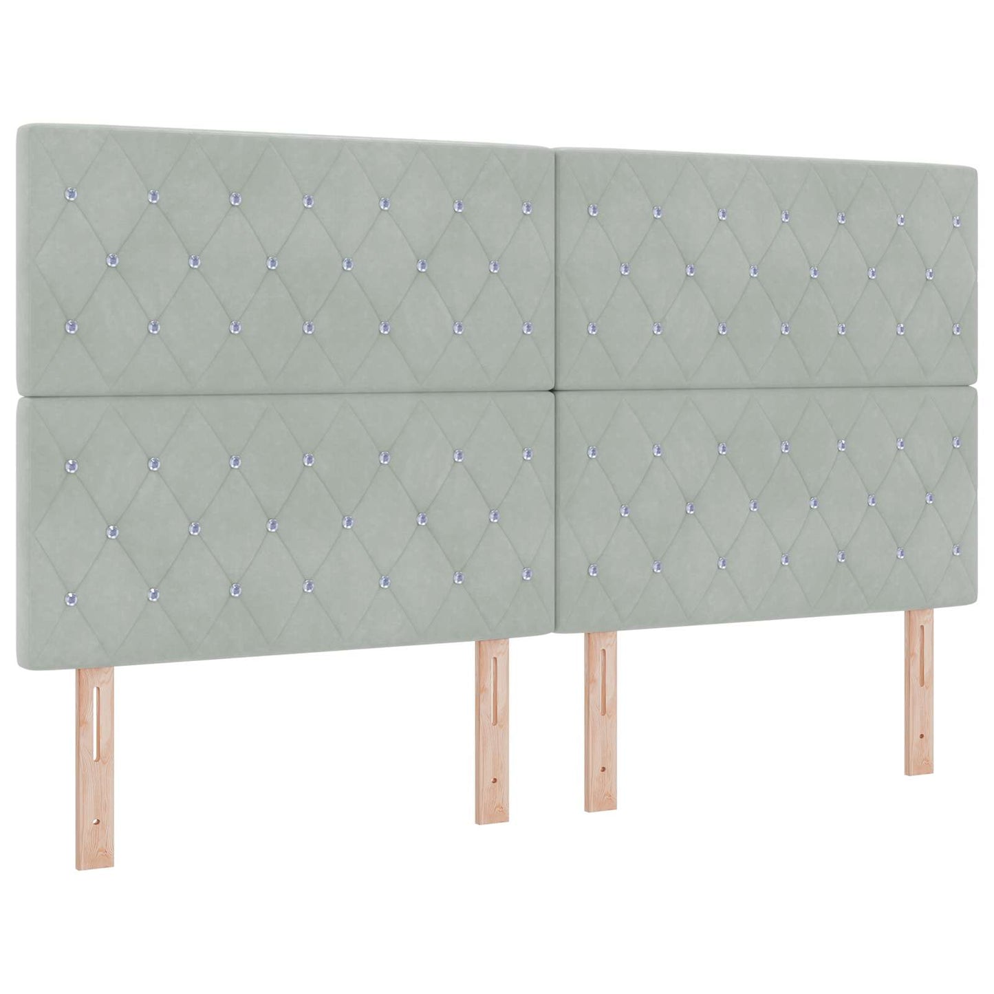 vidaXL Κρεβάτι box spring με στρώμα Ανοιχτό γκρι 180 x 200 cm Βελούδο