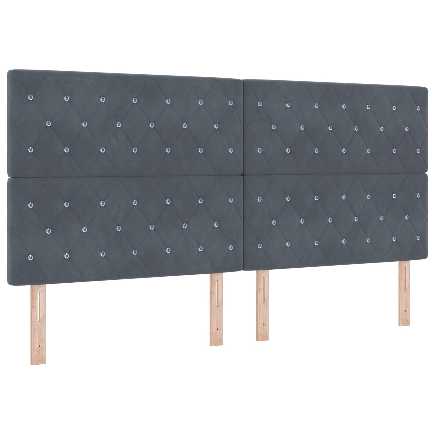vidaXL Κρεβάτι box spring με στρώμα Σκούρο Γκρι 200 x 200 cm Βελούδο