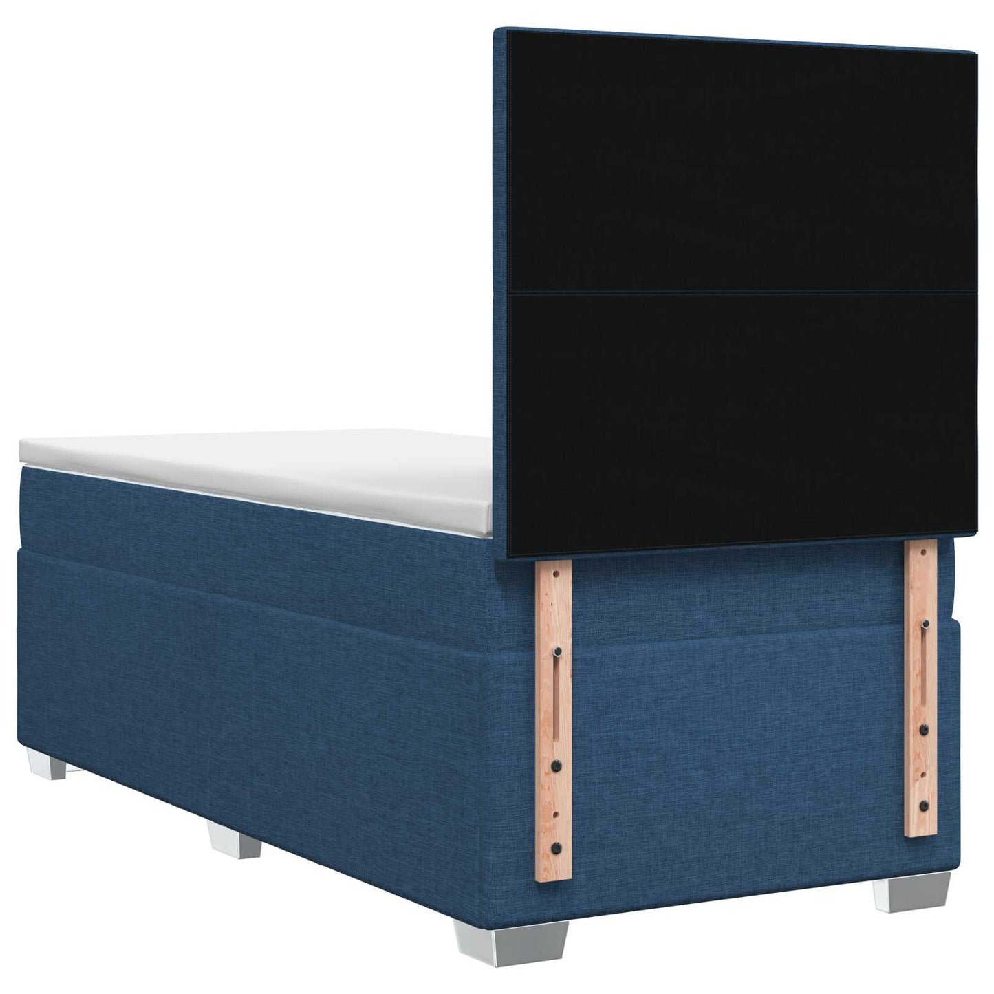 vidaXL Κρεβάτι box spring με στρώμα Μπλε 80 x 200 cm Ύφασμα